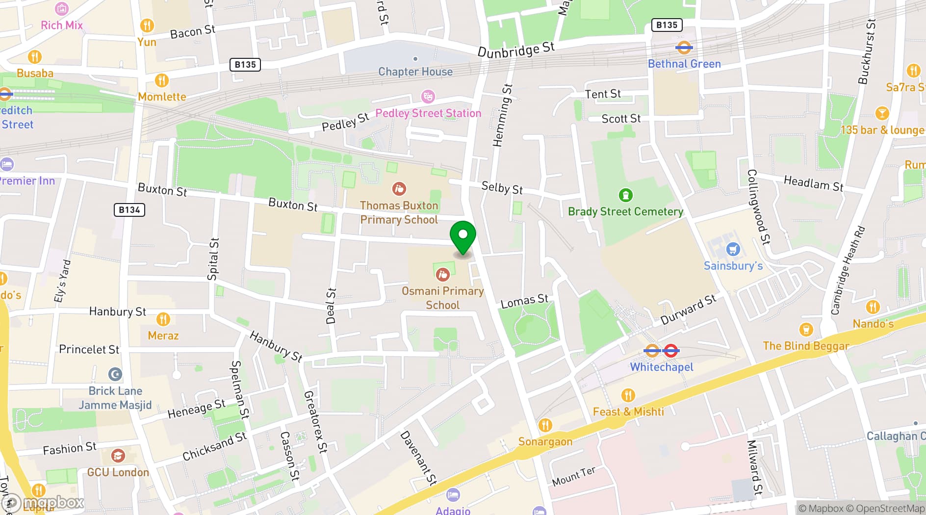 Map showing Osmani Trust