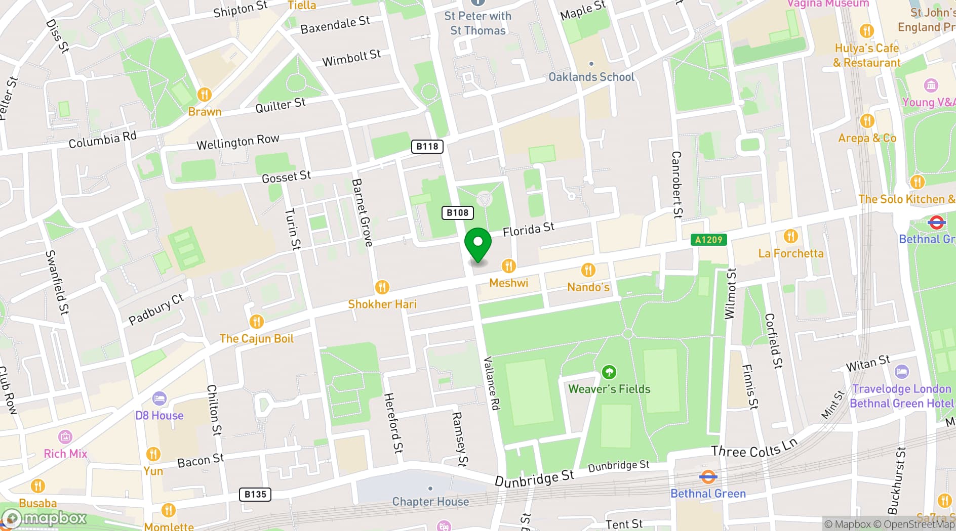 Map showing 309