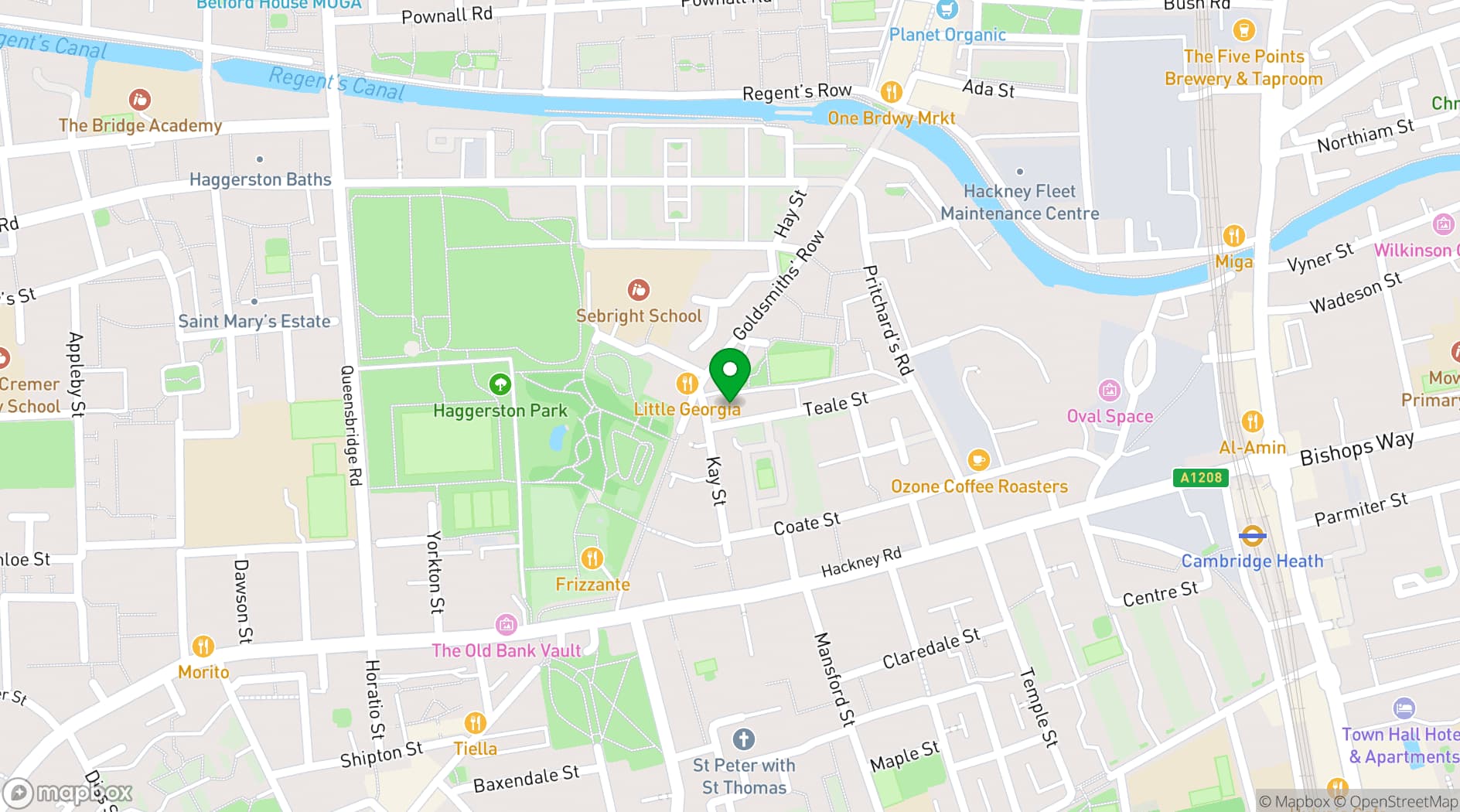 Map showing Toucan Day Services