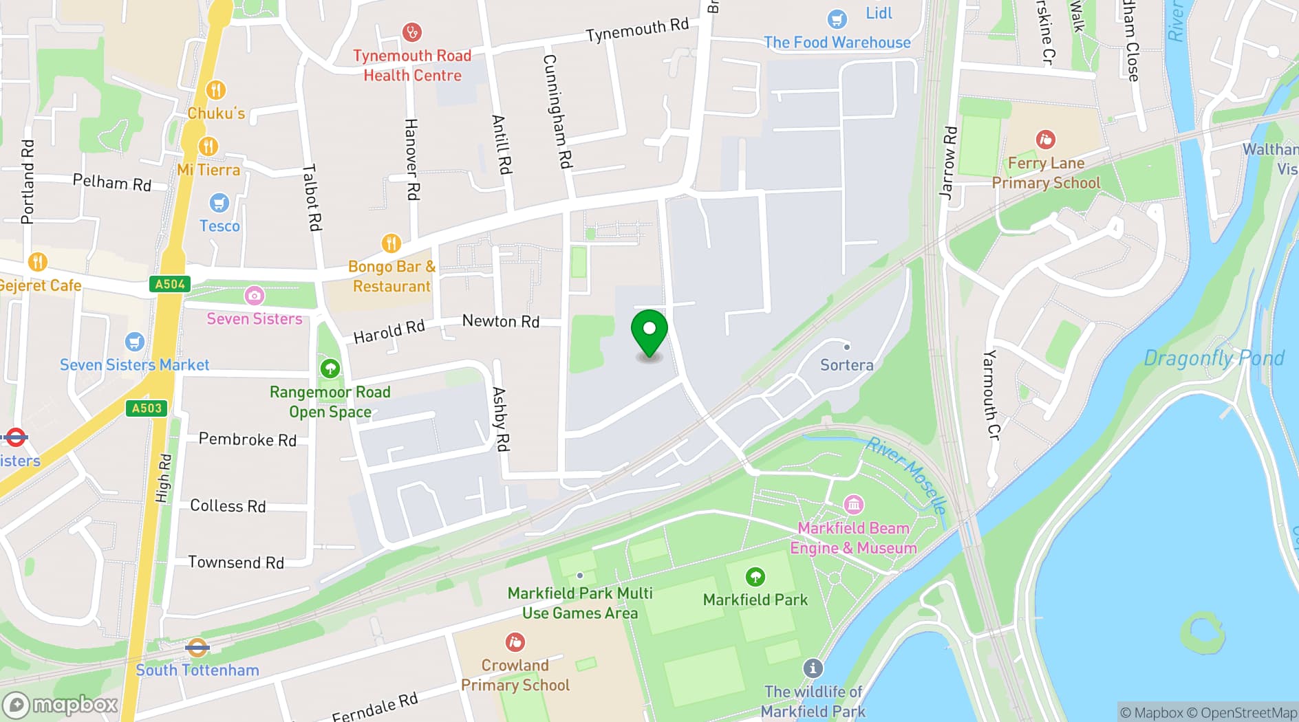 Map showing Radial London