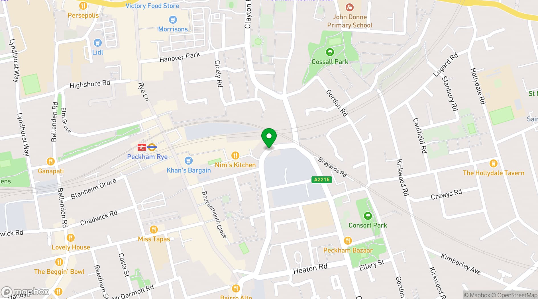 Map showing Safehouse 1 and 2