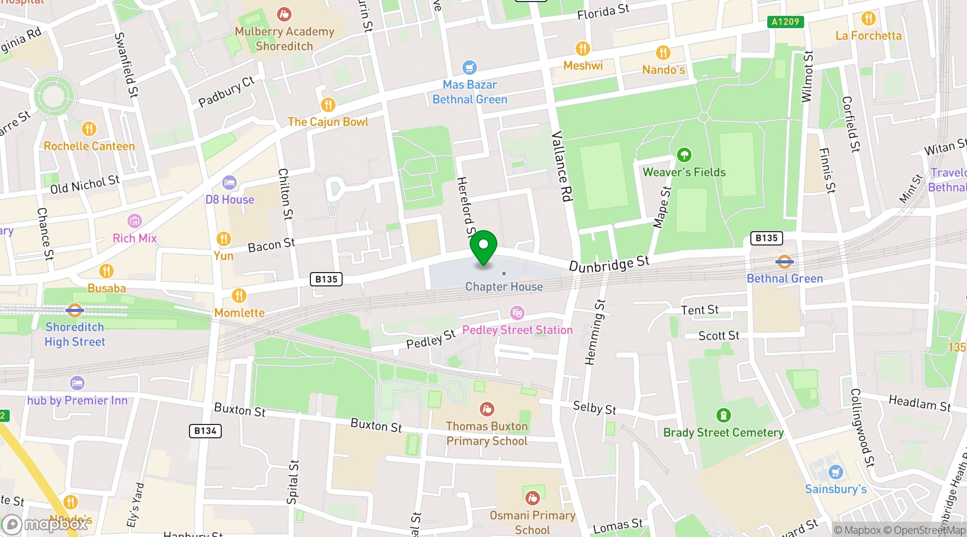 Map showing The Atrium London