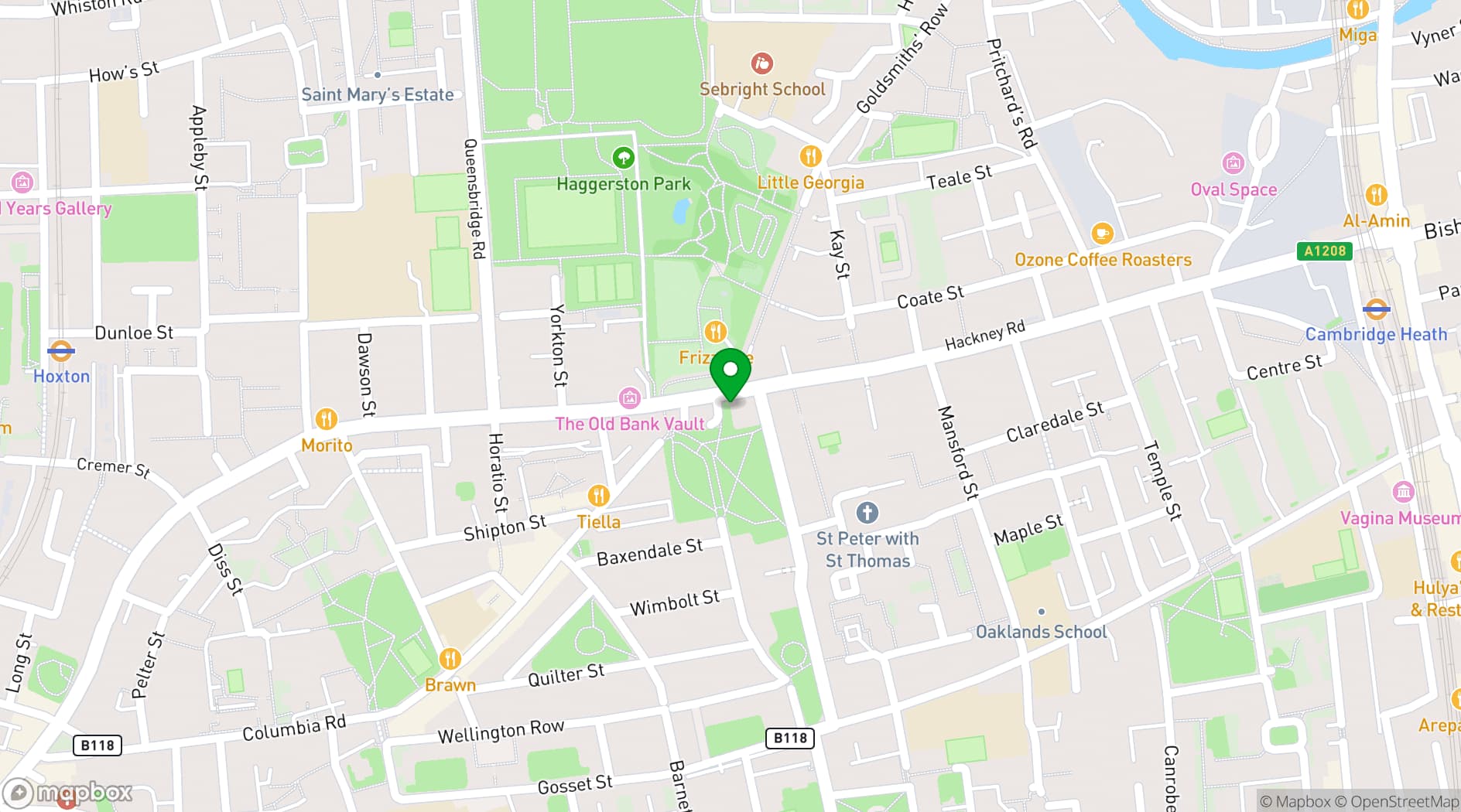 Map showing Beechhall Coffee Co