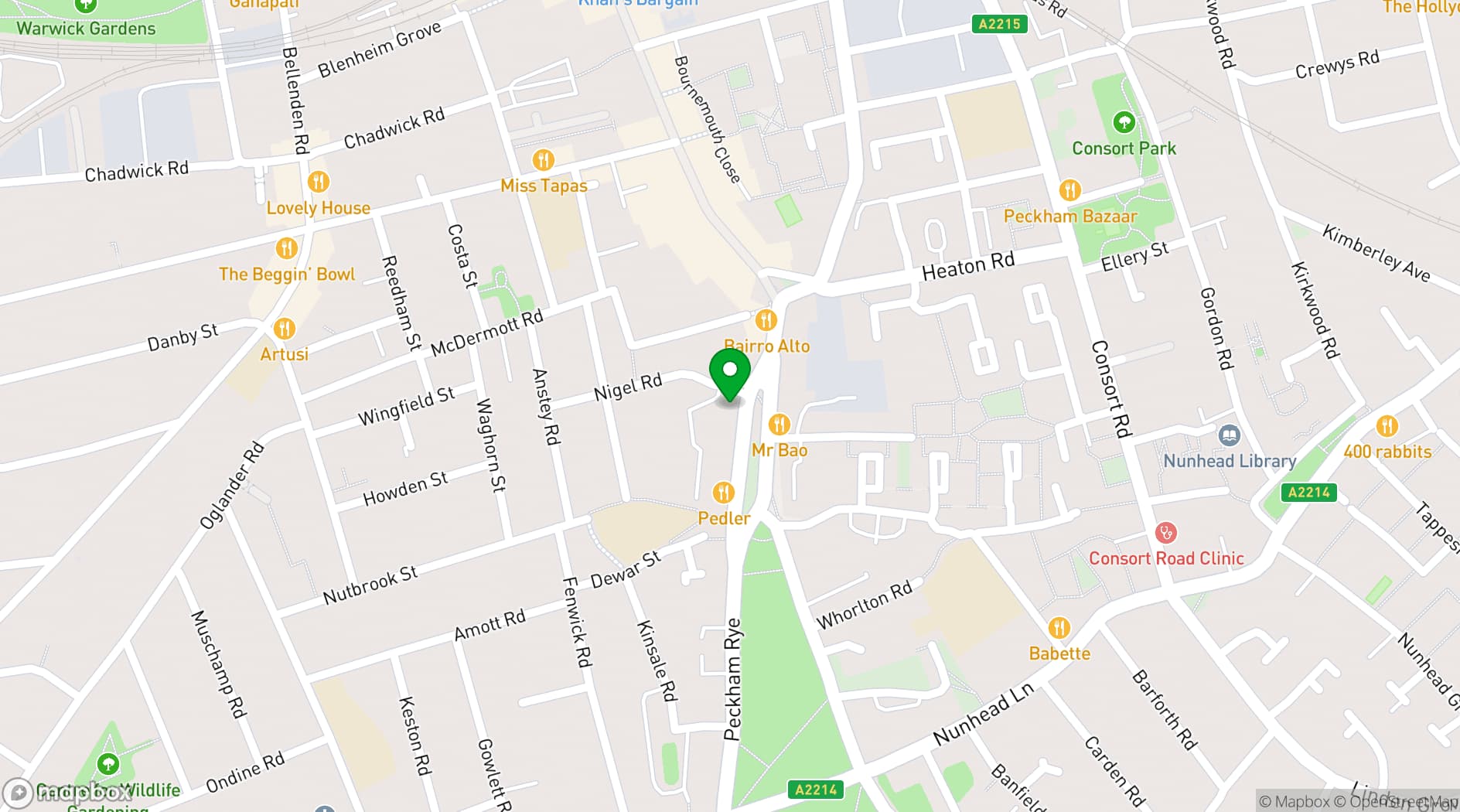 Map showing Omni