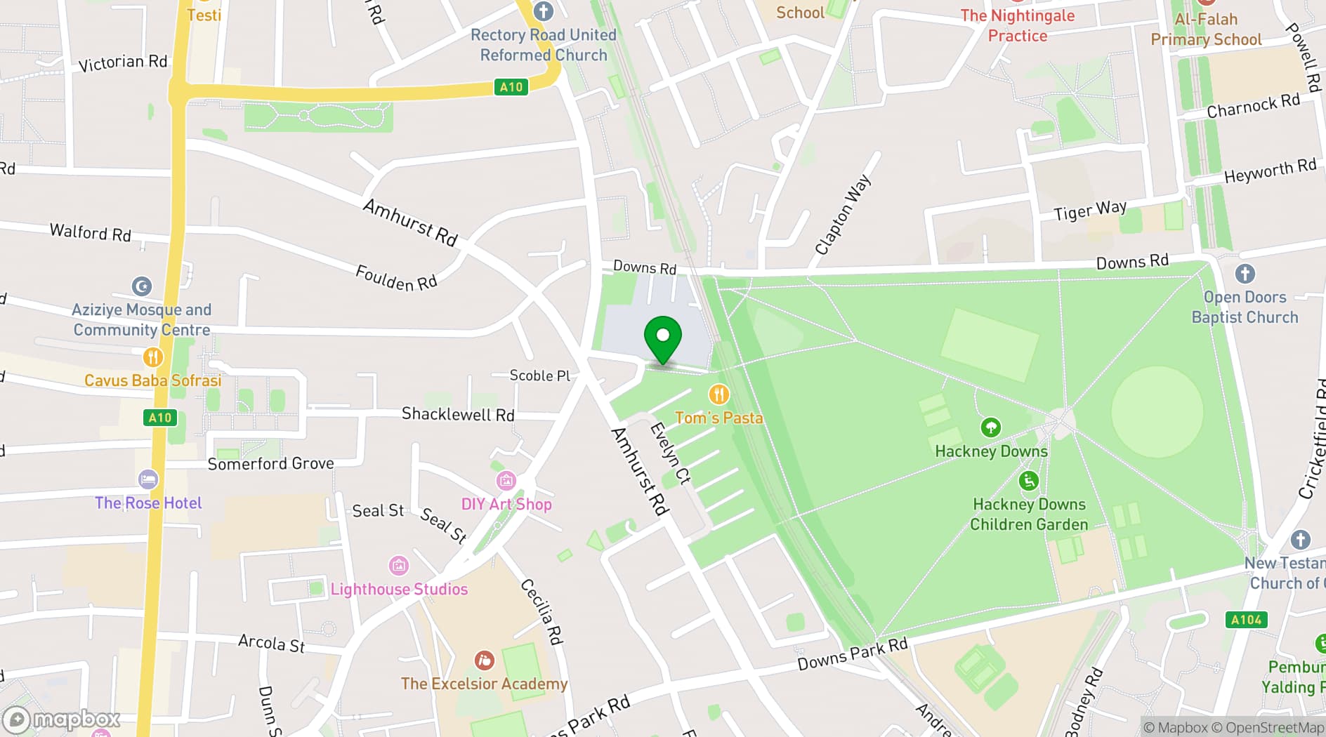 Map showing Indra Studios