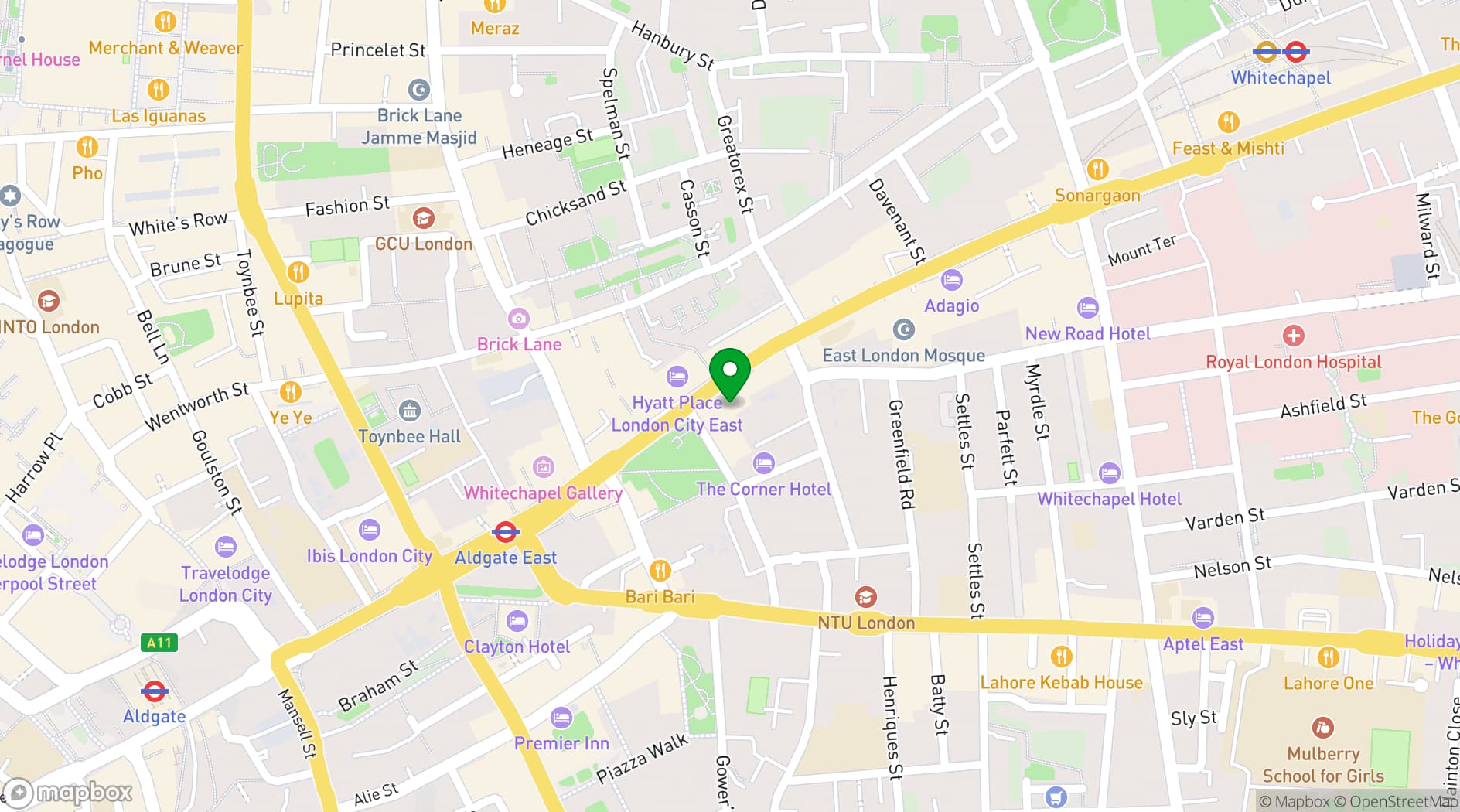 Map showing People's Mission Hall