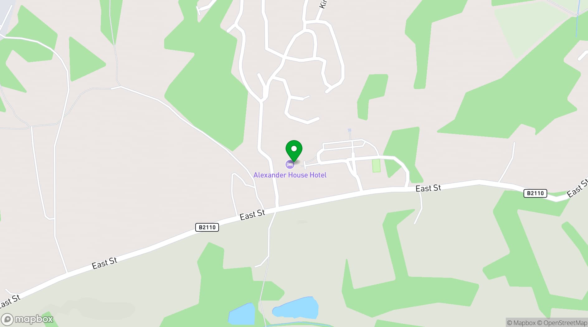Map showing Alexander House