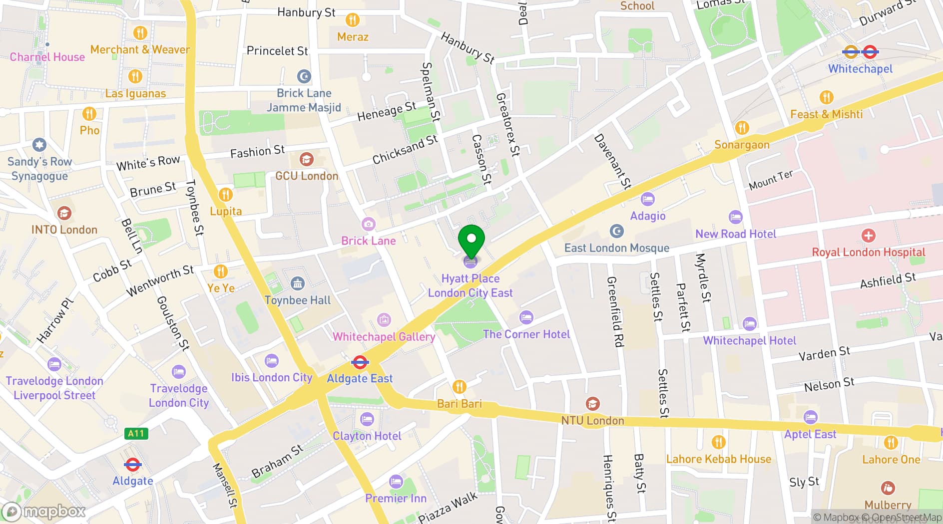 Map showing PocketSquare London