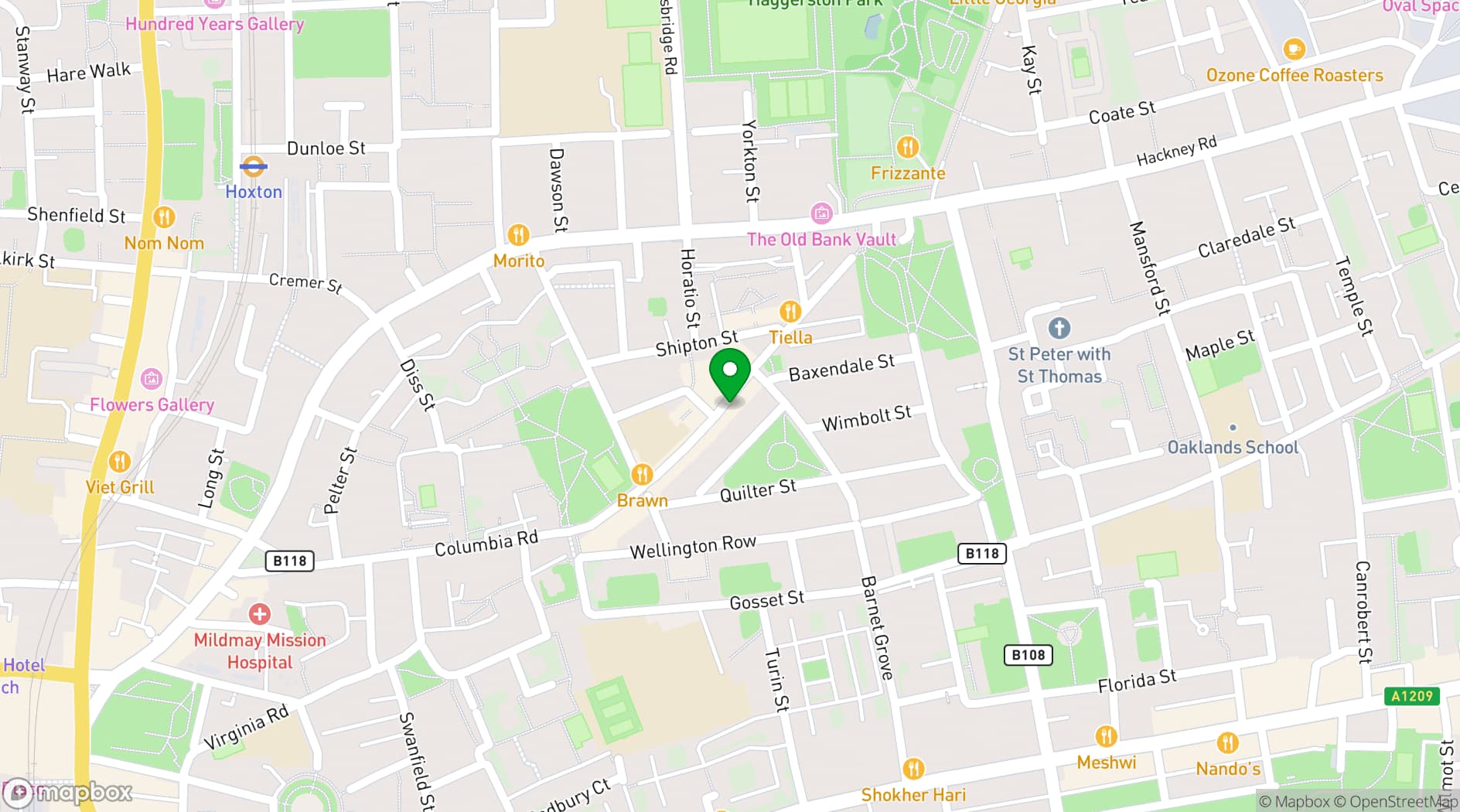 Map showing Jack Garcia Coffee