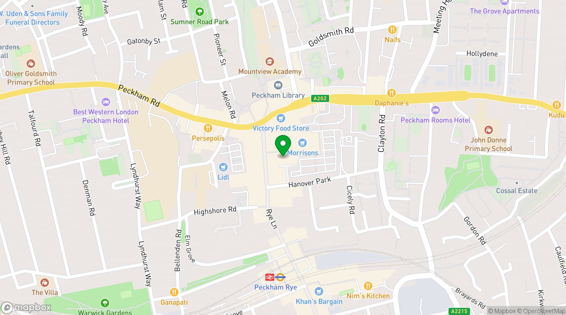 Map showing Palais