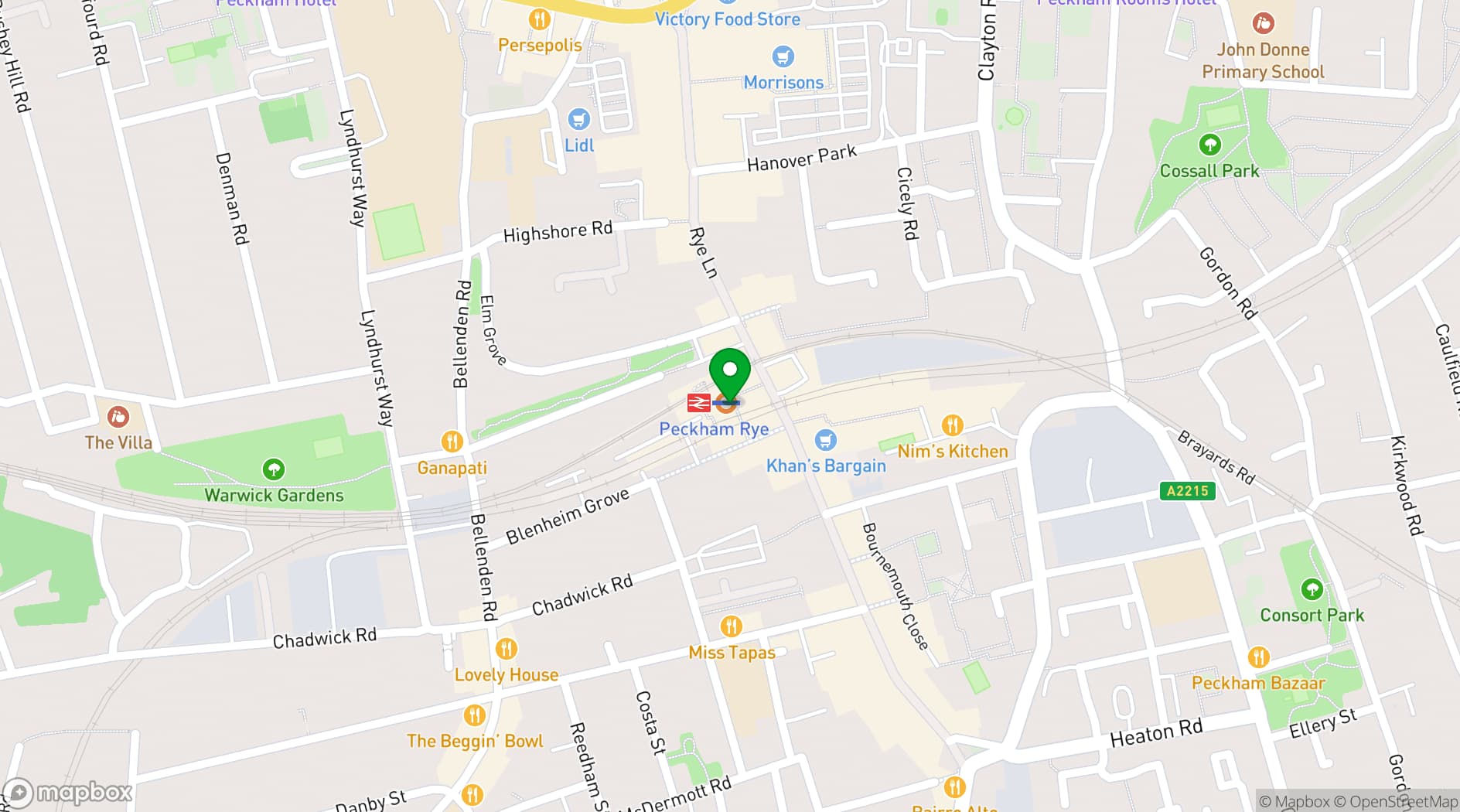 Map showing The CLF Art lounge and Roof garden