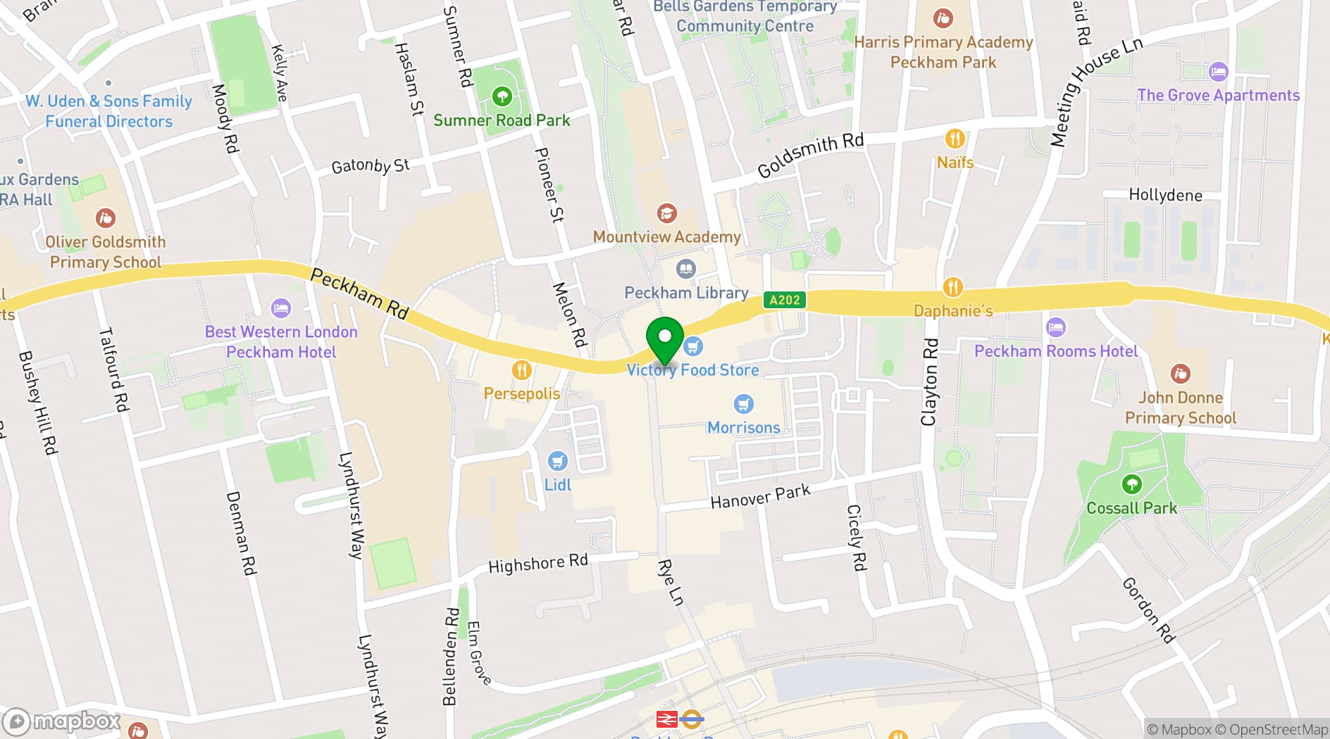 Map showing Palais