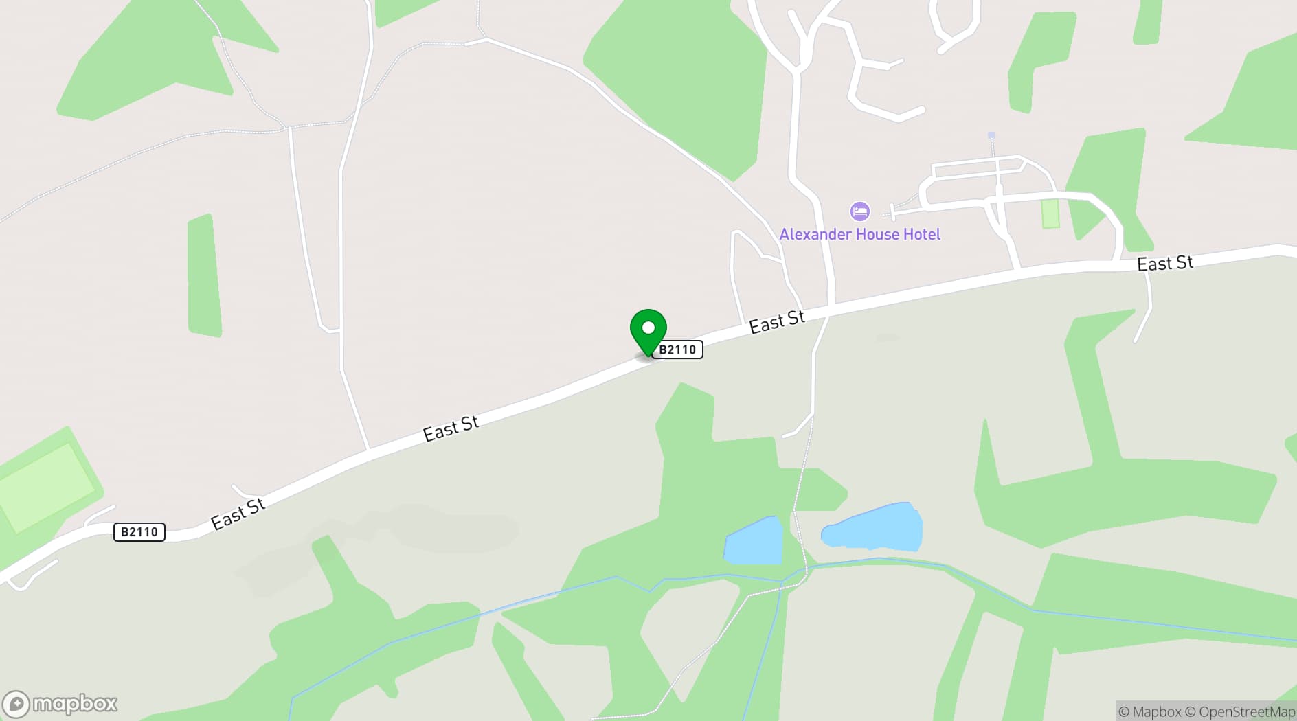 Map showing Alexander House Hotel