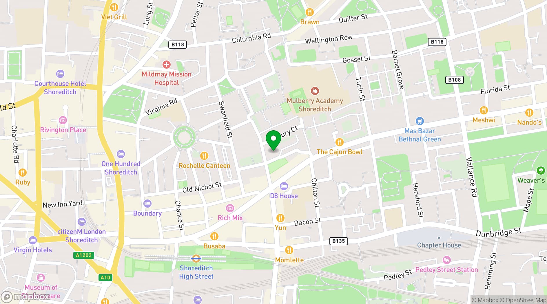 Map showing FOMO House