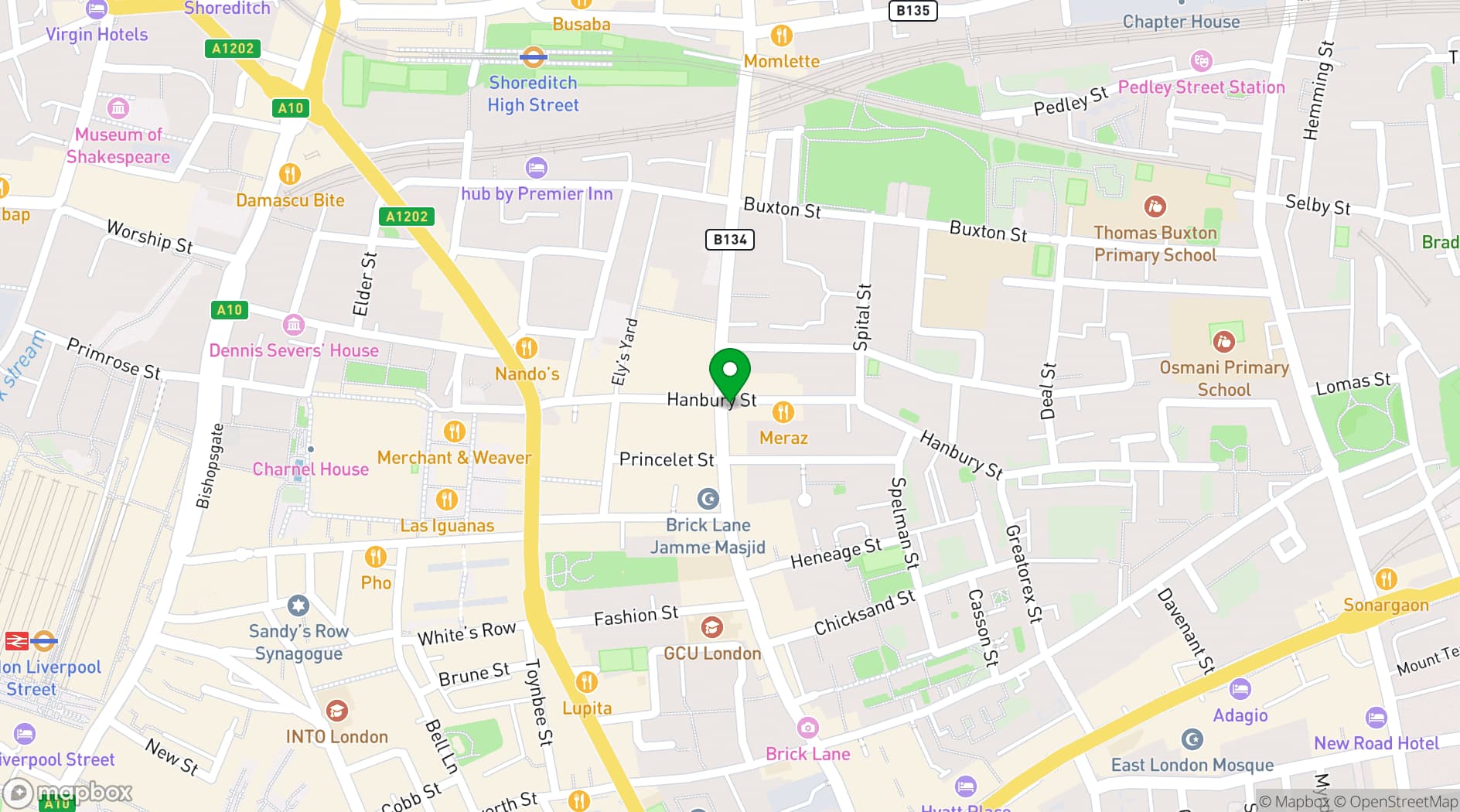 Map showing 118 The Lane