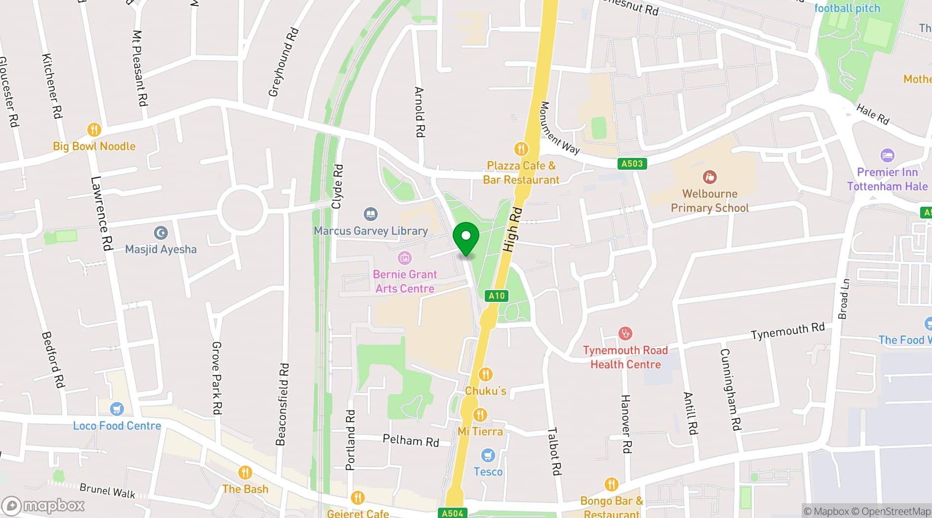 Map showing The Dream Centre