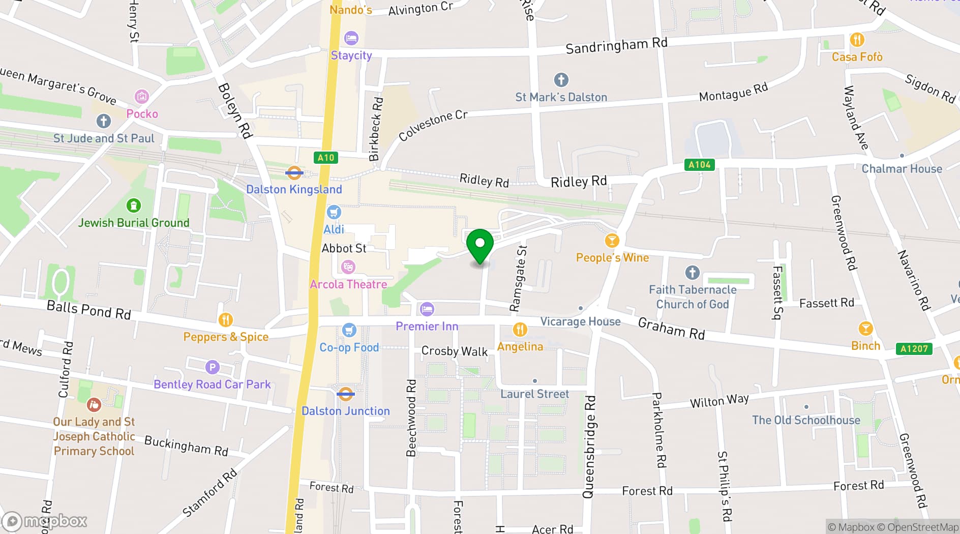 Map showing Springfield House