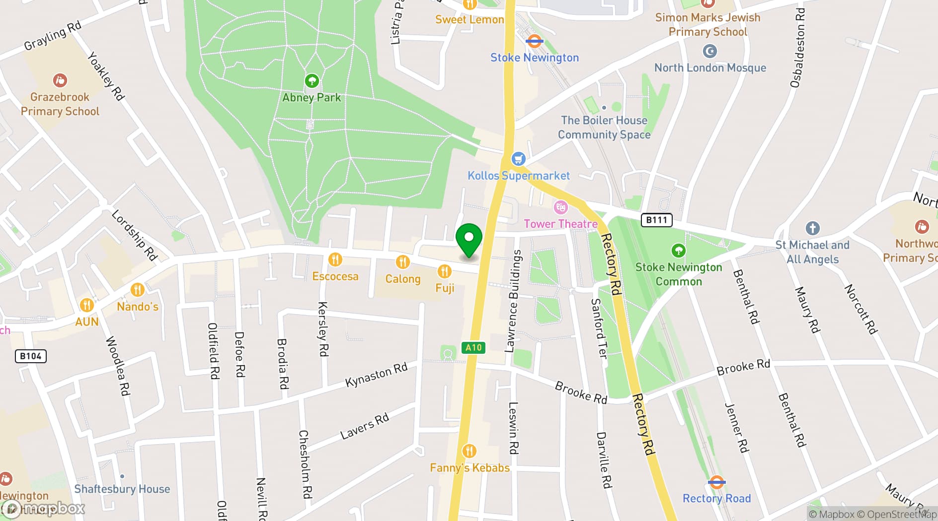 Map showing The Waiting Room
