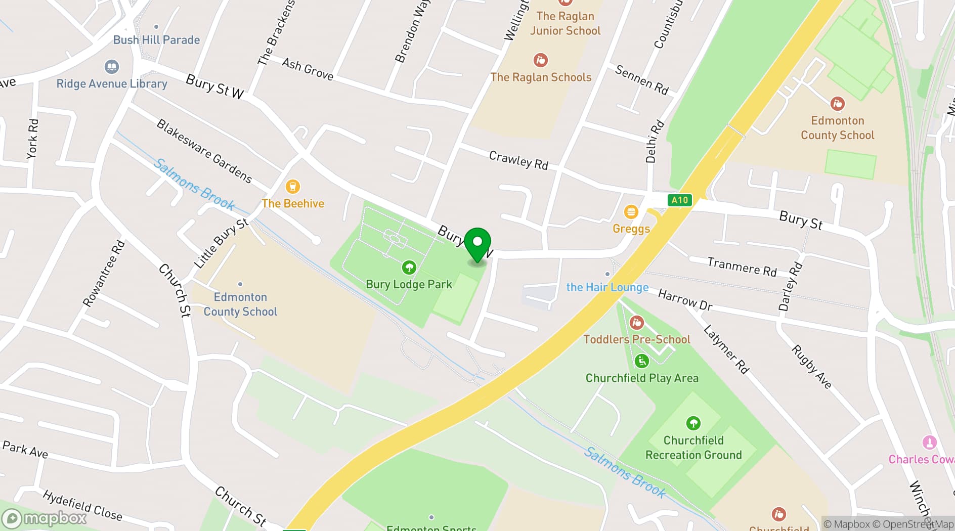 Map showing Salisbury House