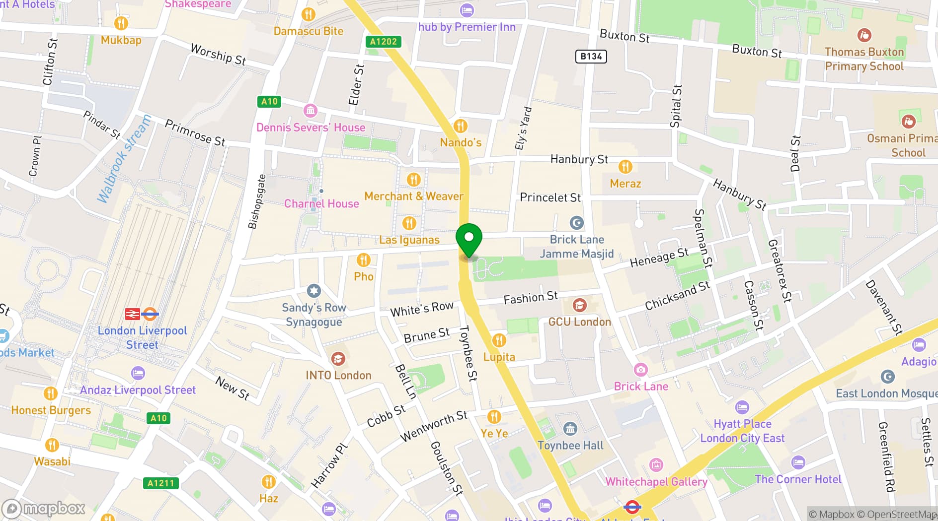 Map showing The Toilet Club