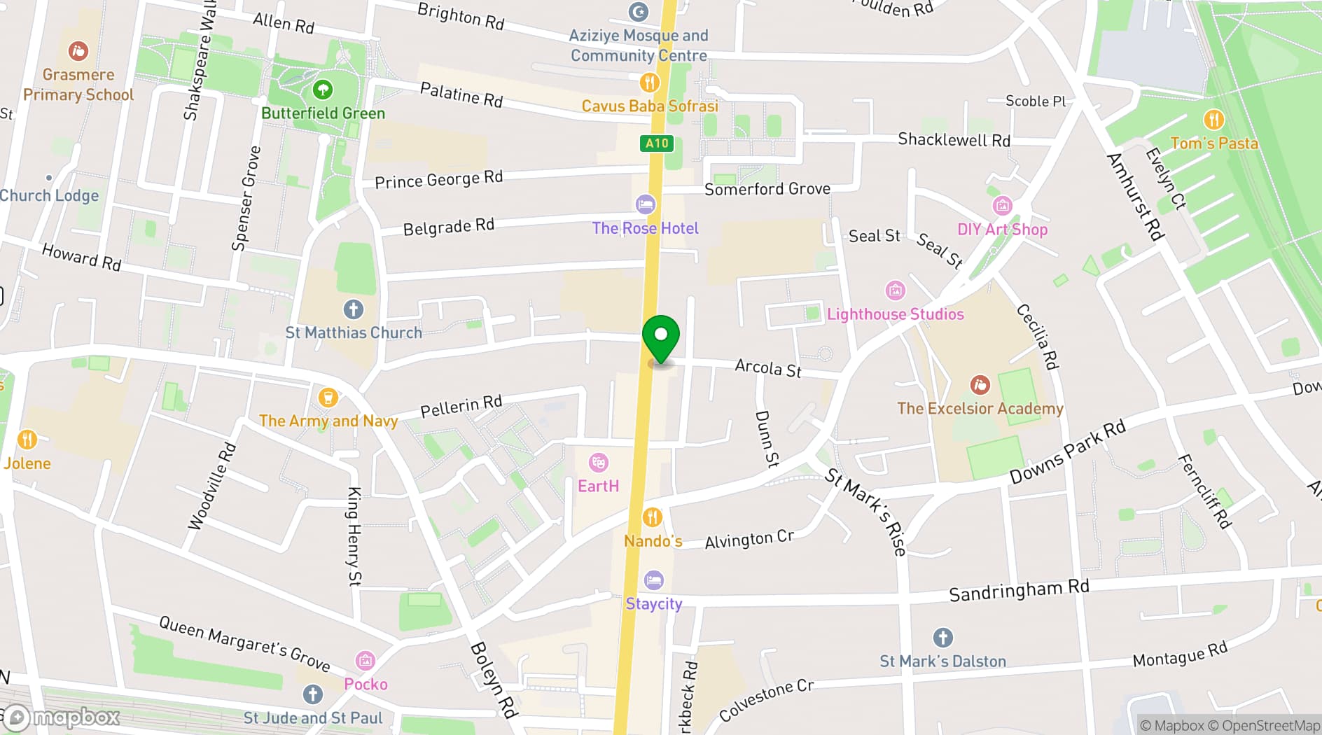Map showing The Marquee Moon