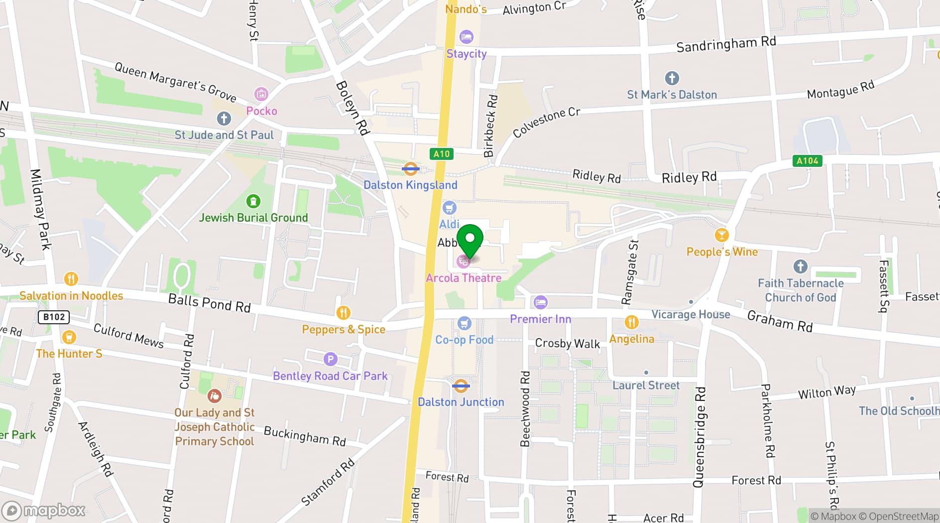 Map showing Cafe OTO