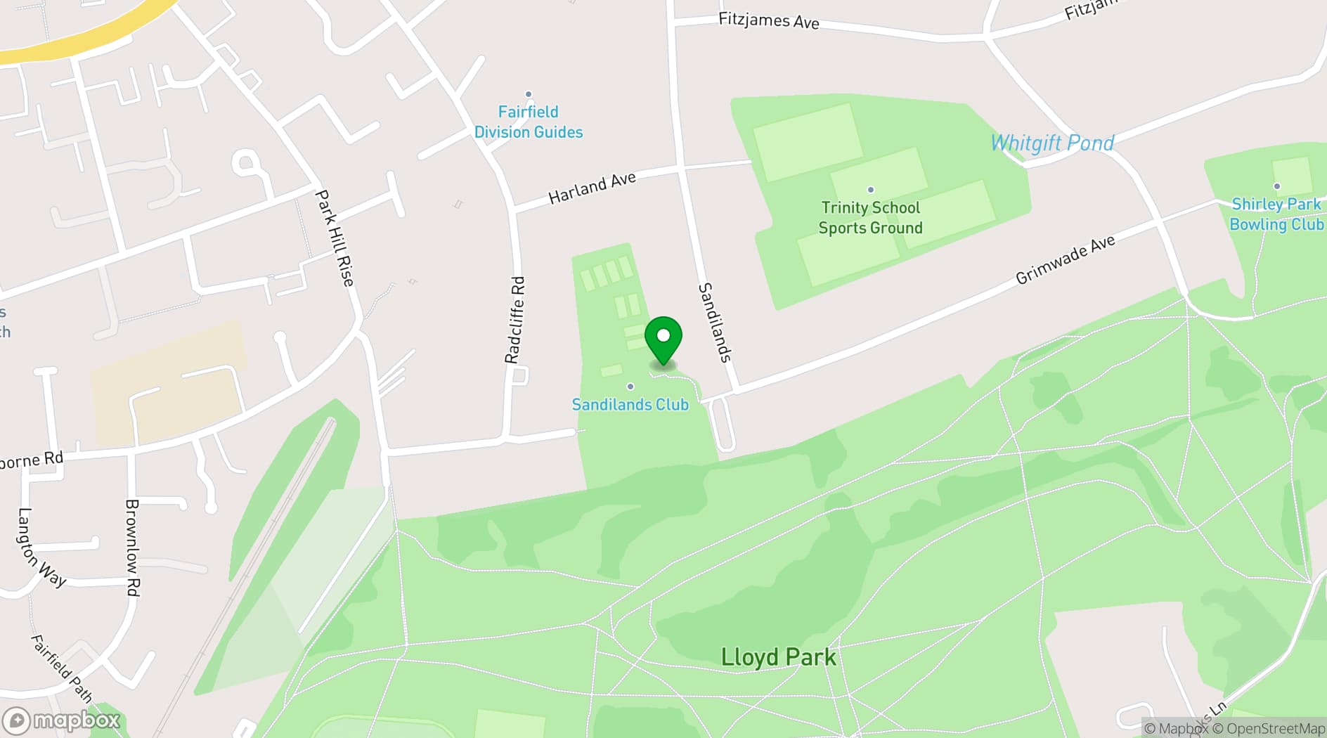 Map showing Sandilands Club