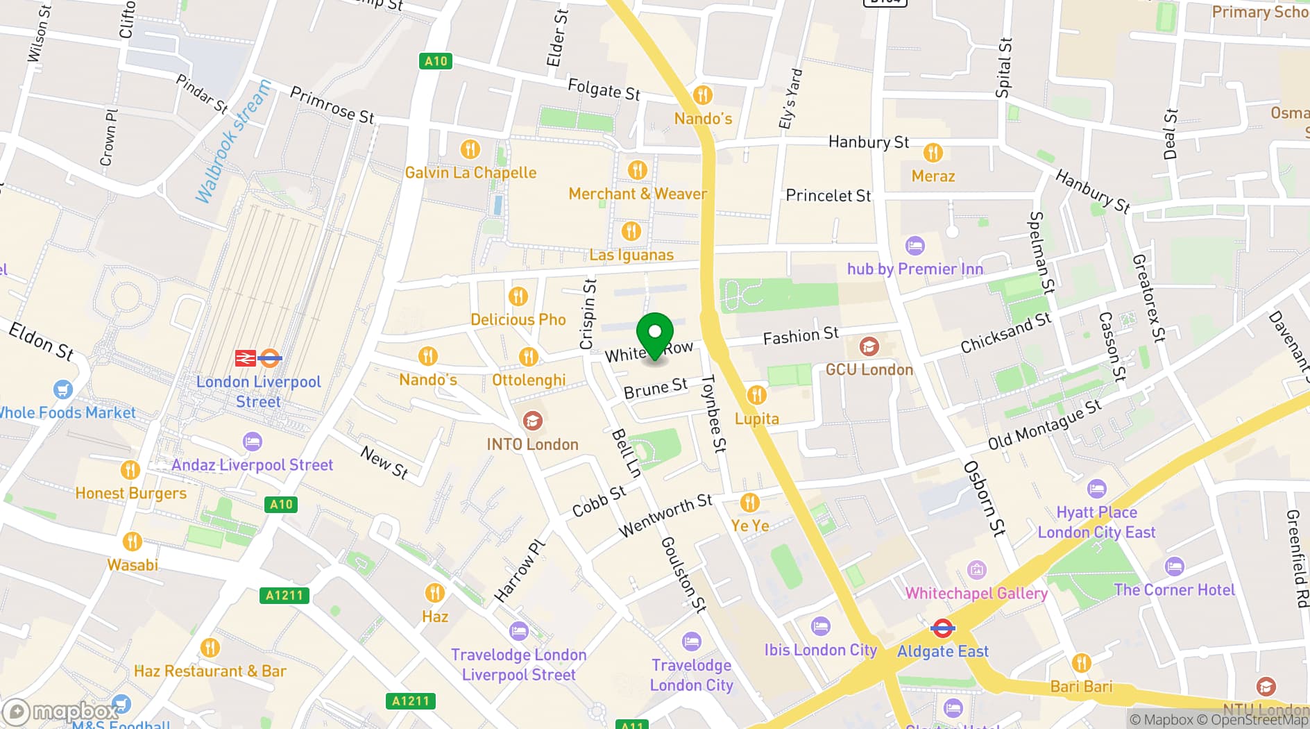 Map showing Crispin