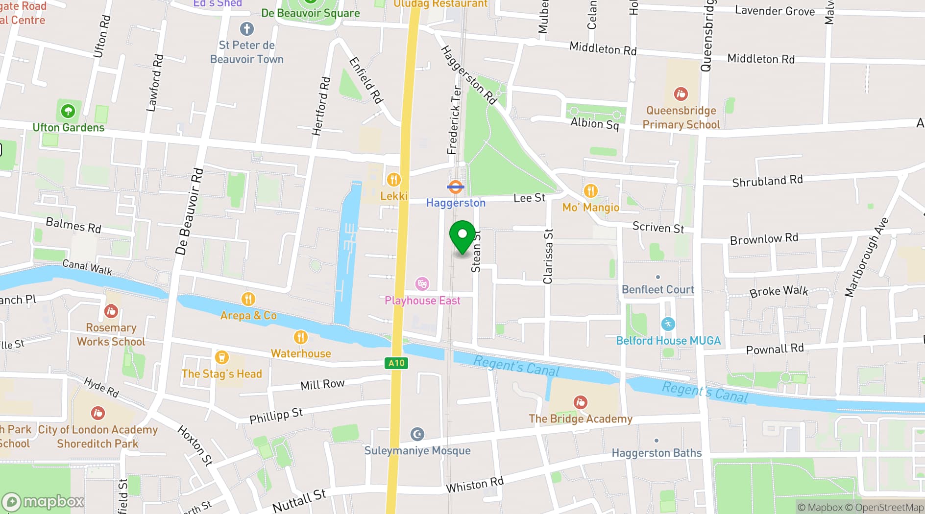 Map showing Rida East Studio