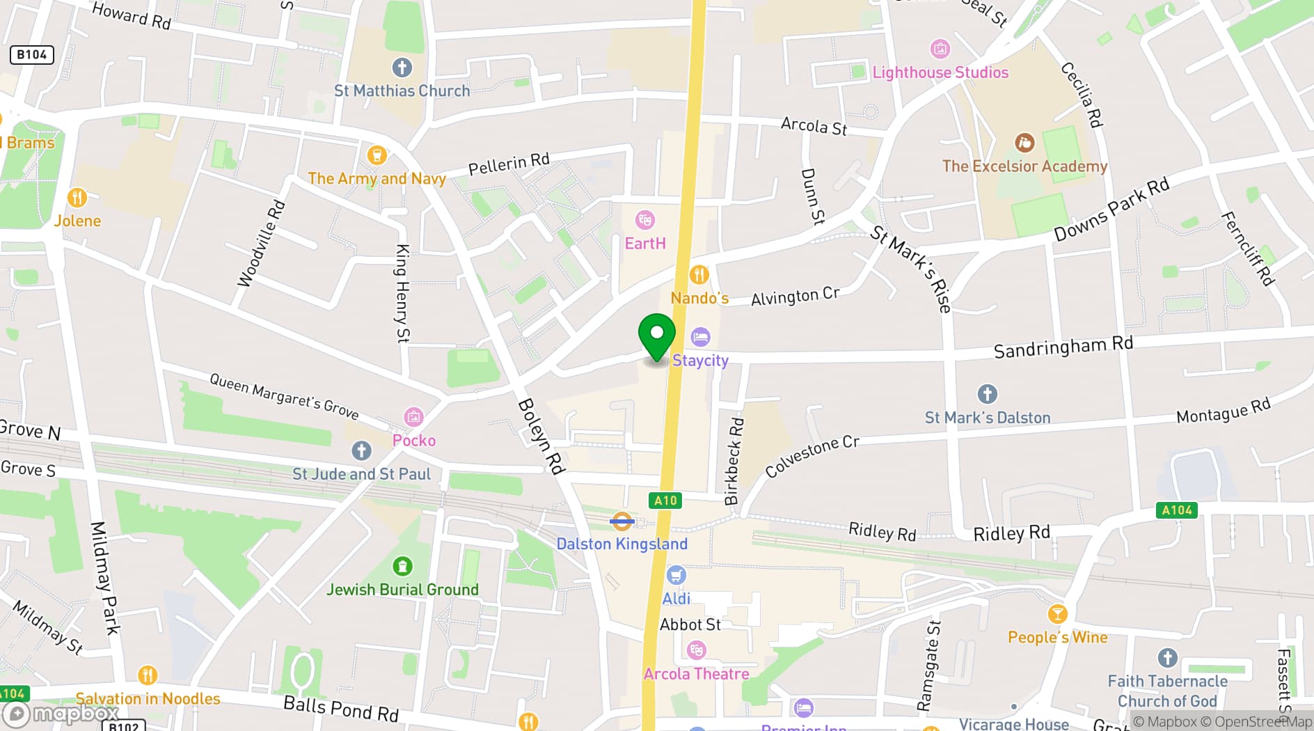 Map showing Rio Cinema