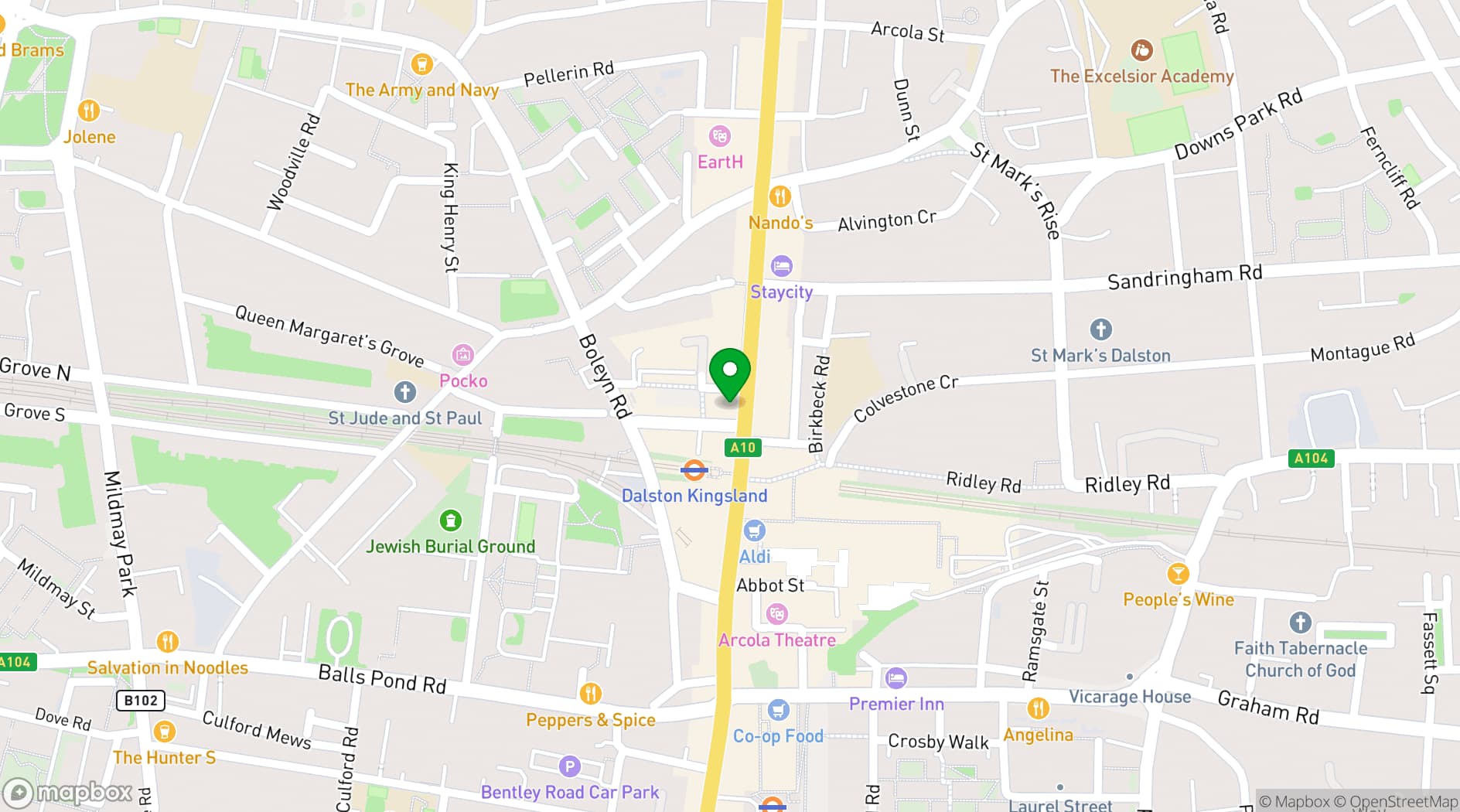 Map showing AE Studio