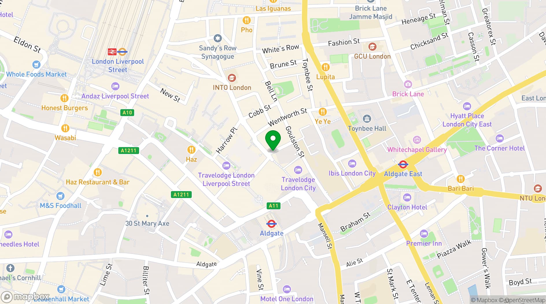Map showing The Bell