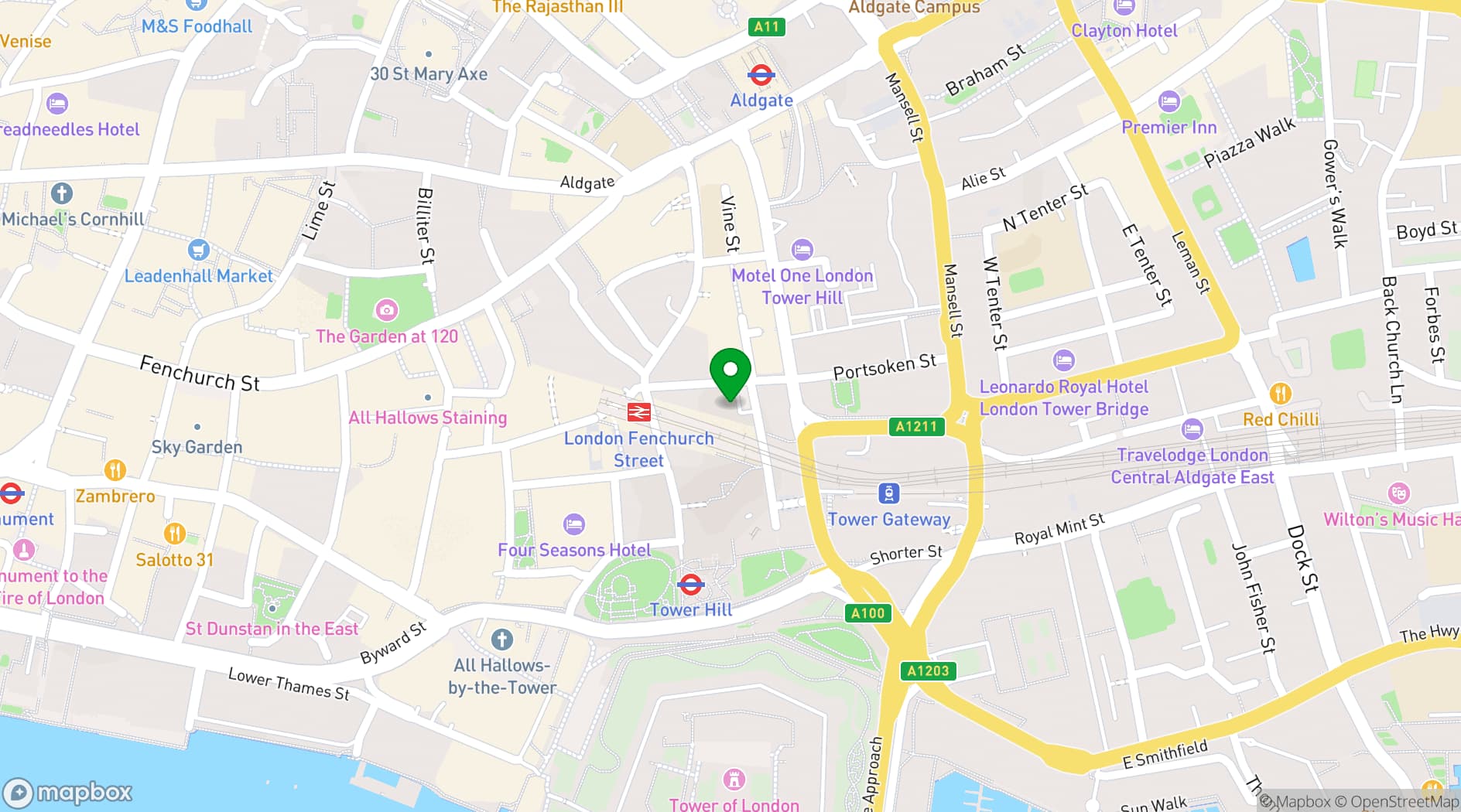 Map showing Mr Tipsy's Down the Hatch
