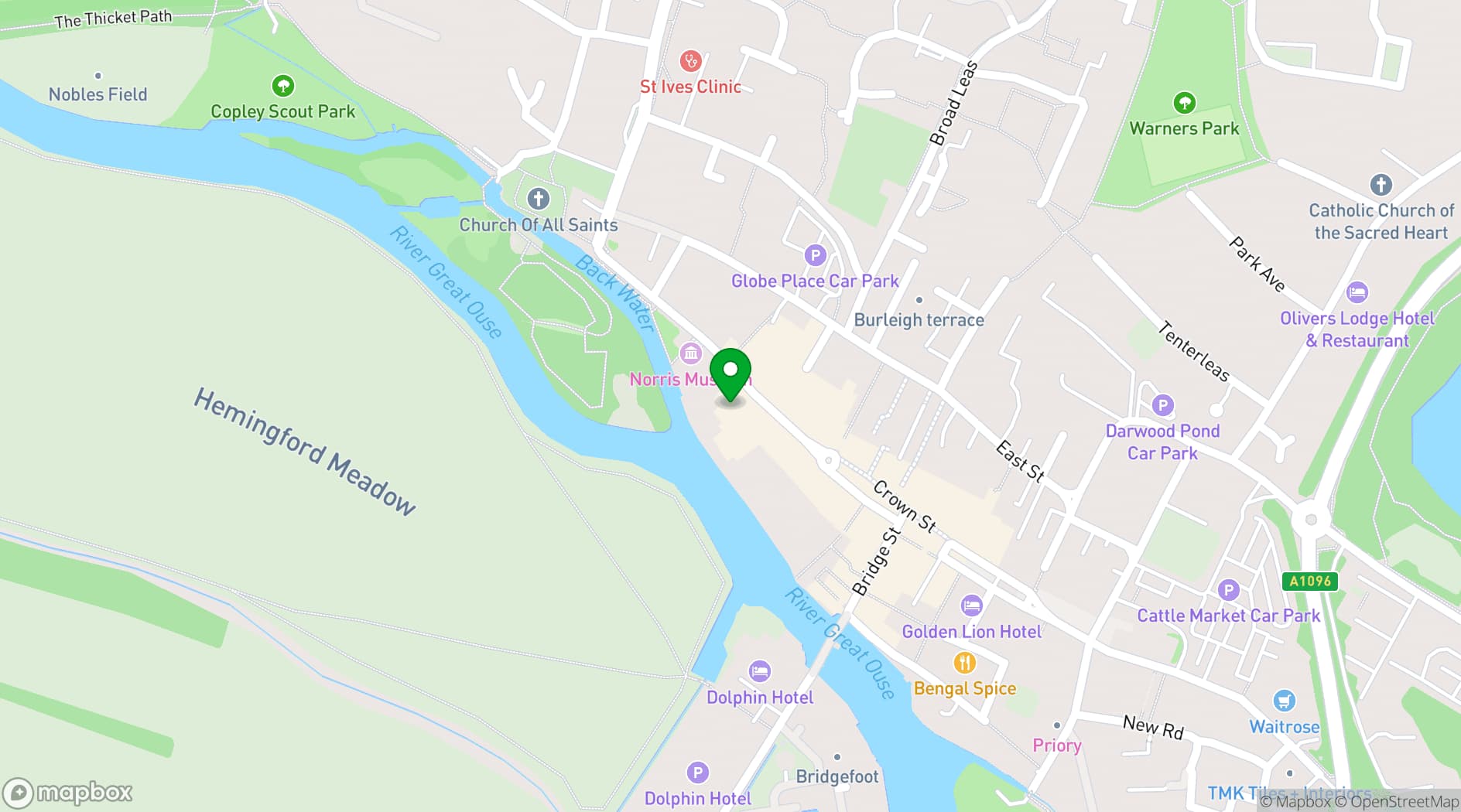 Map showing OutOut Nightclub