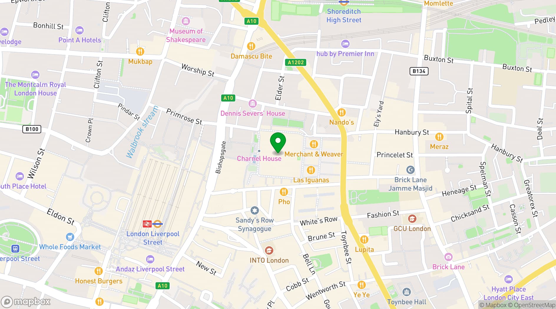 Map showing Players Social