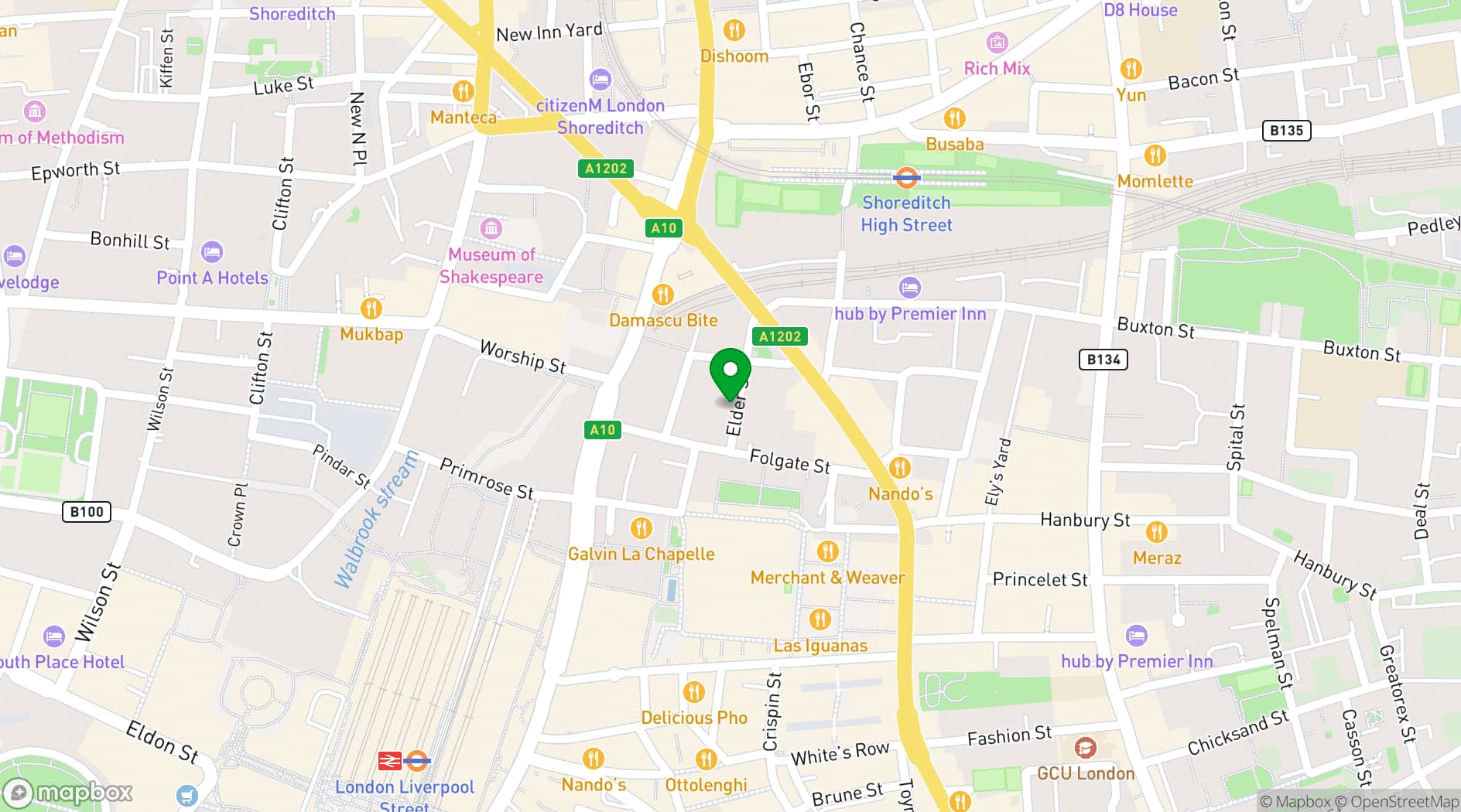 Map showing The Future Laboratory