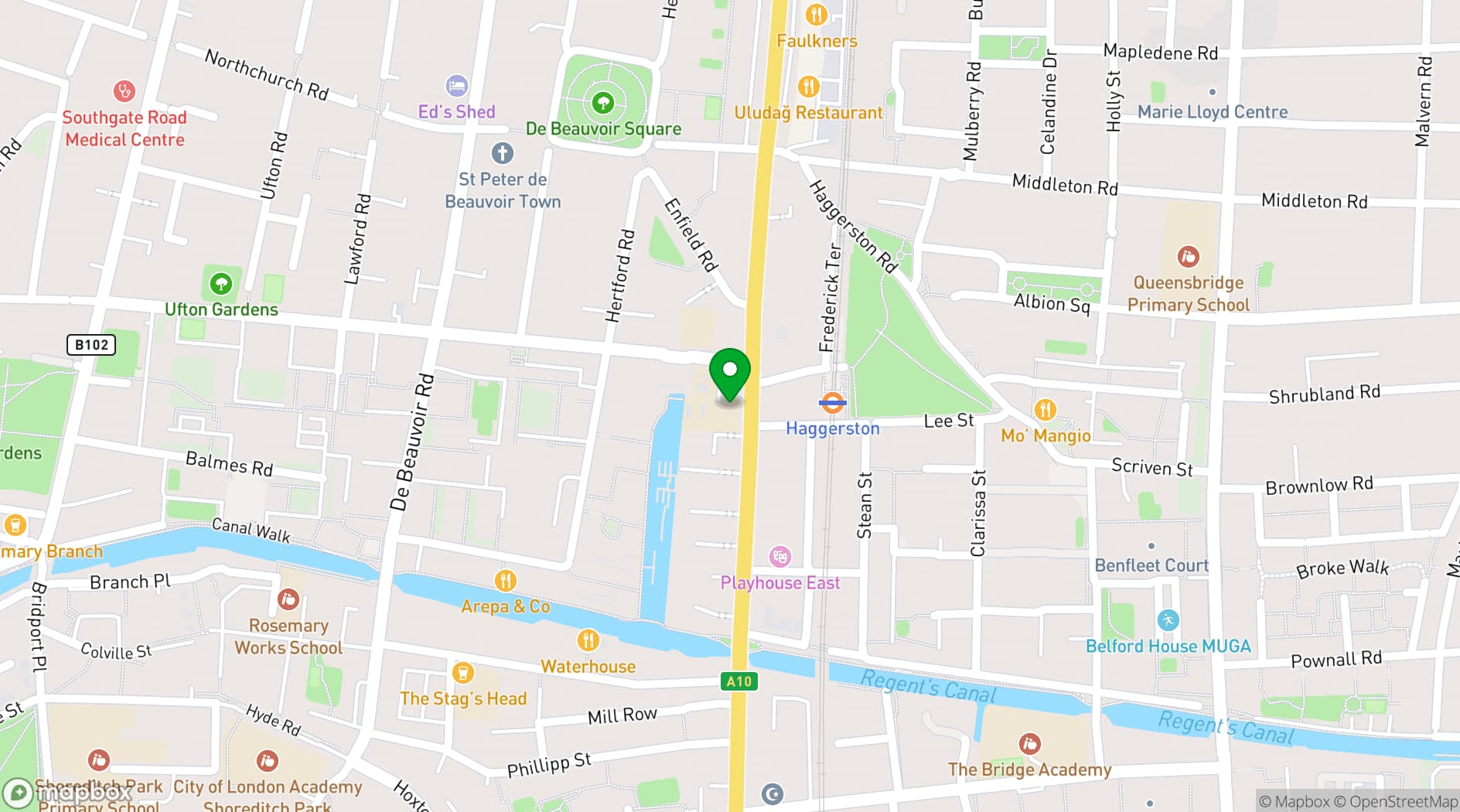 Map showing La Bibliothèque