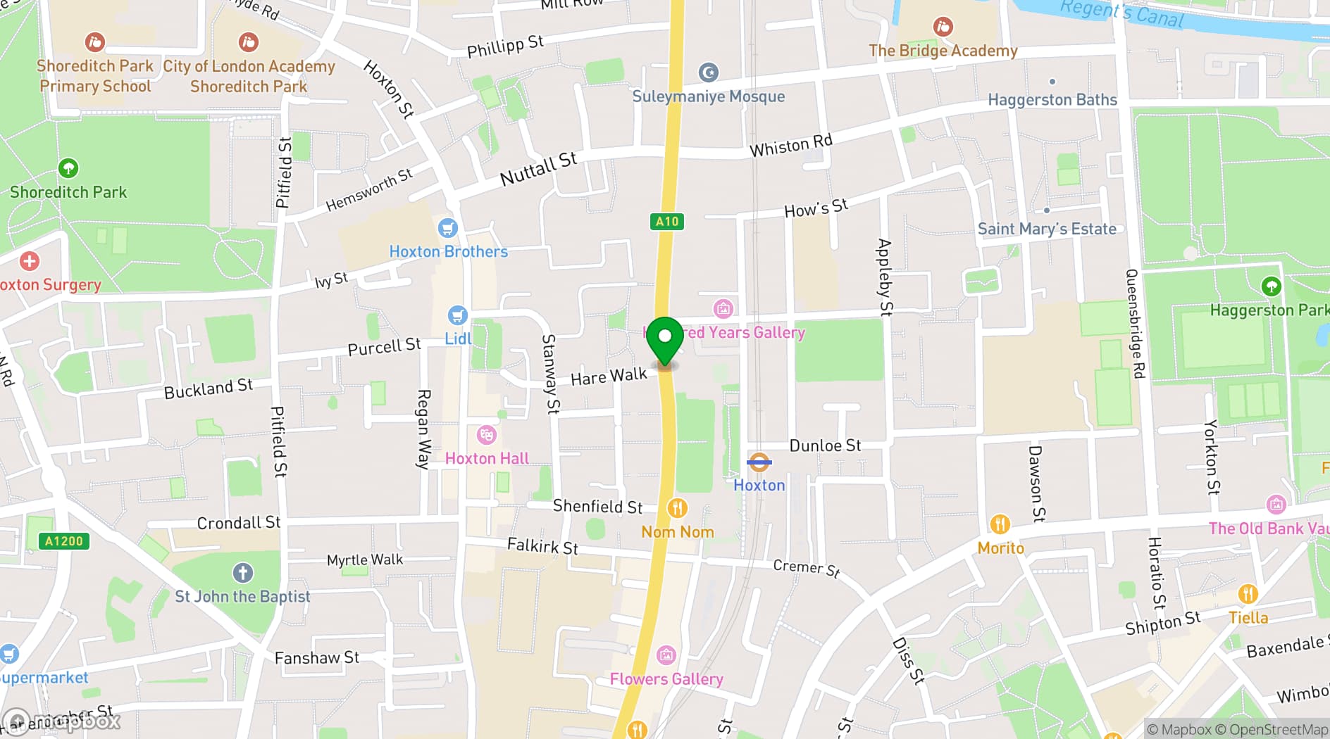 Map showing Graeae Theatre Company 