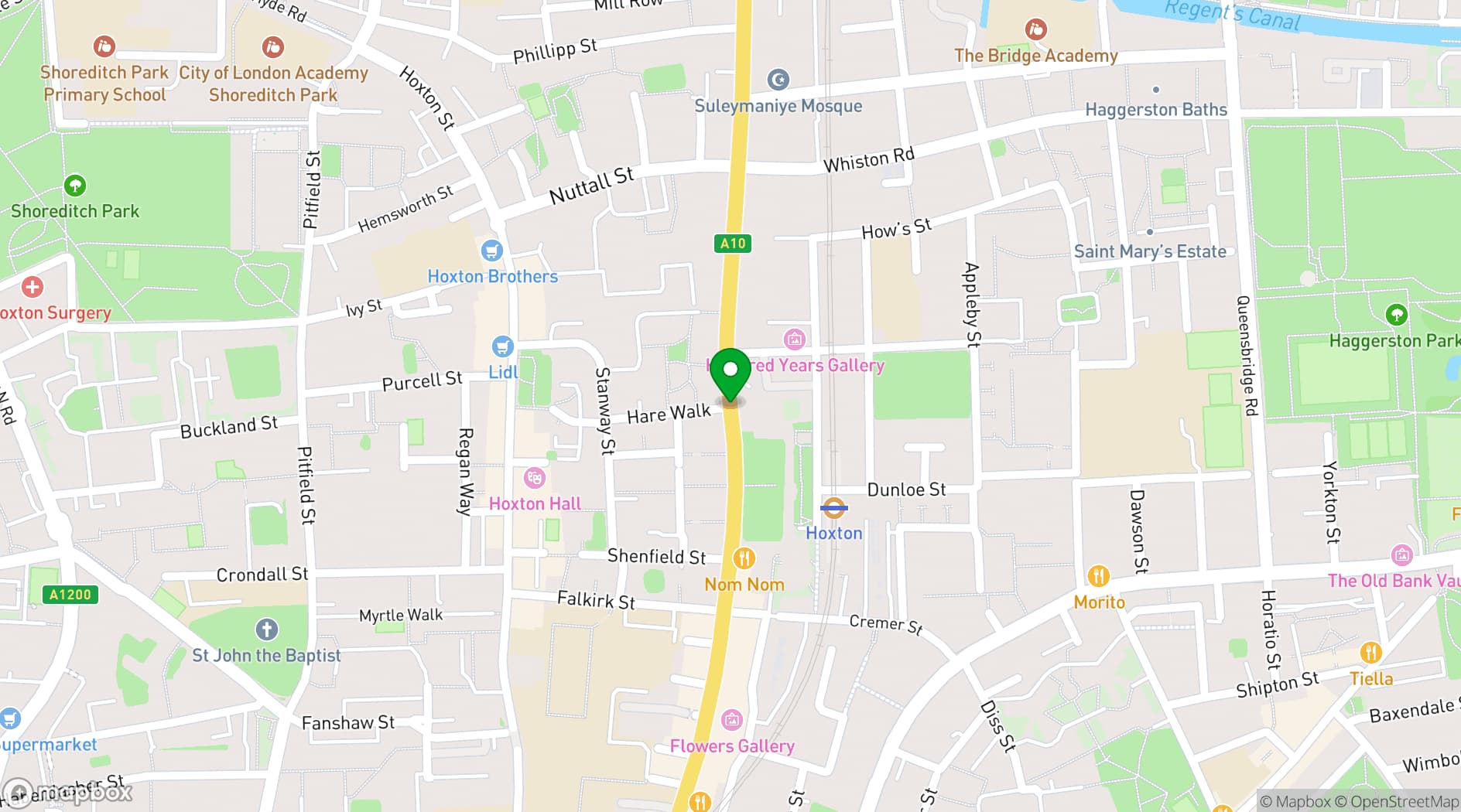 Map showing Bradbury Studios