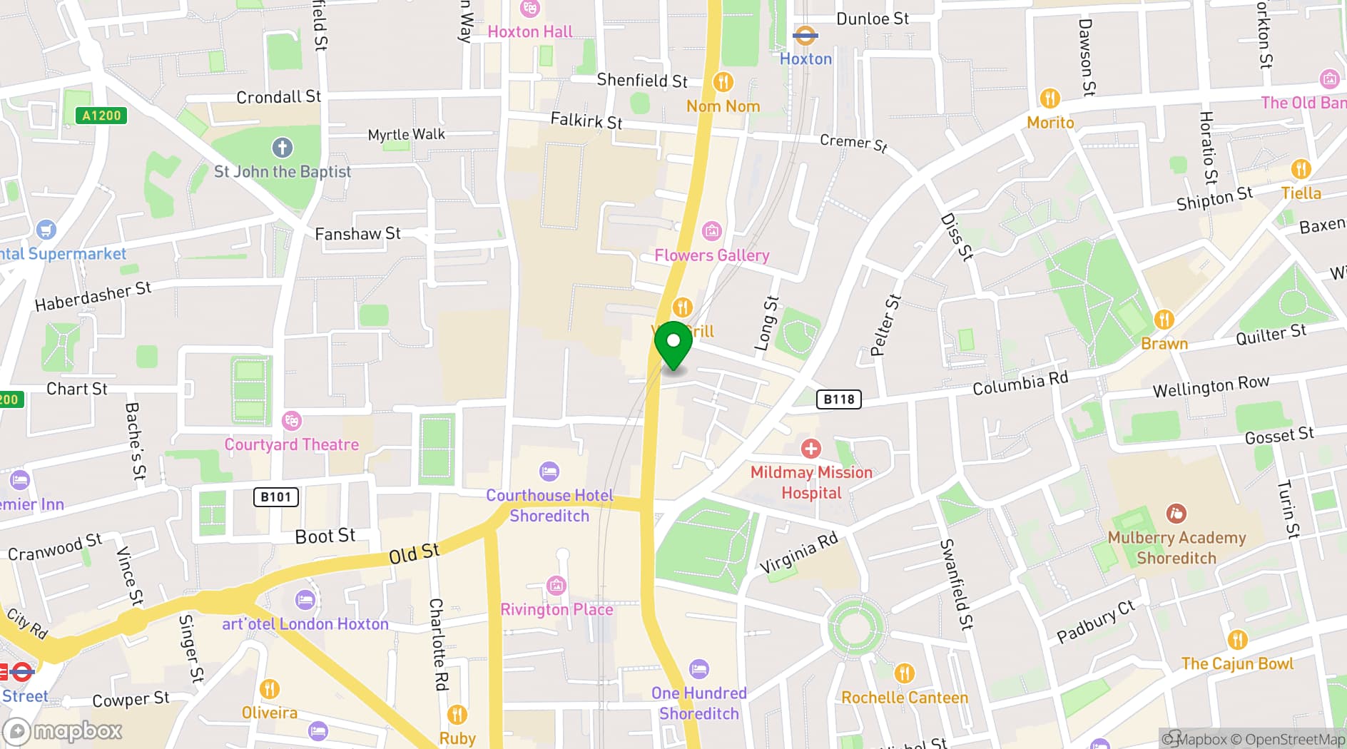 Map showing Rolling Stock London