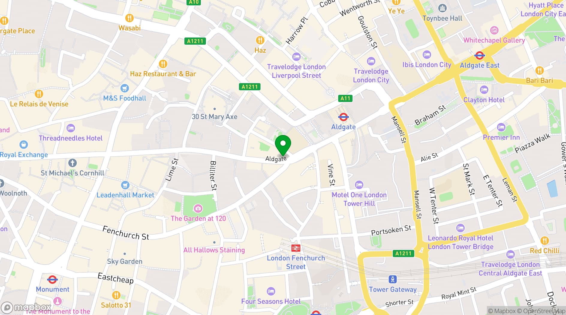 Map showing Space & Stories
