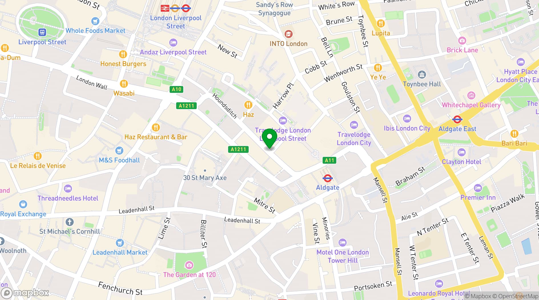 Map showing Moonshine Saloon
