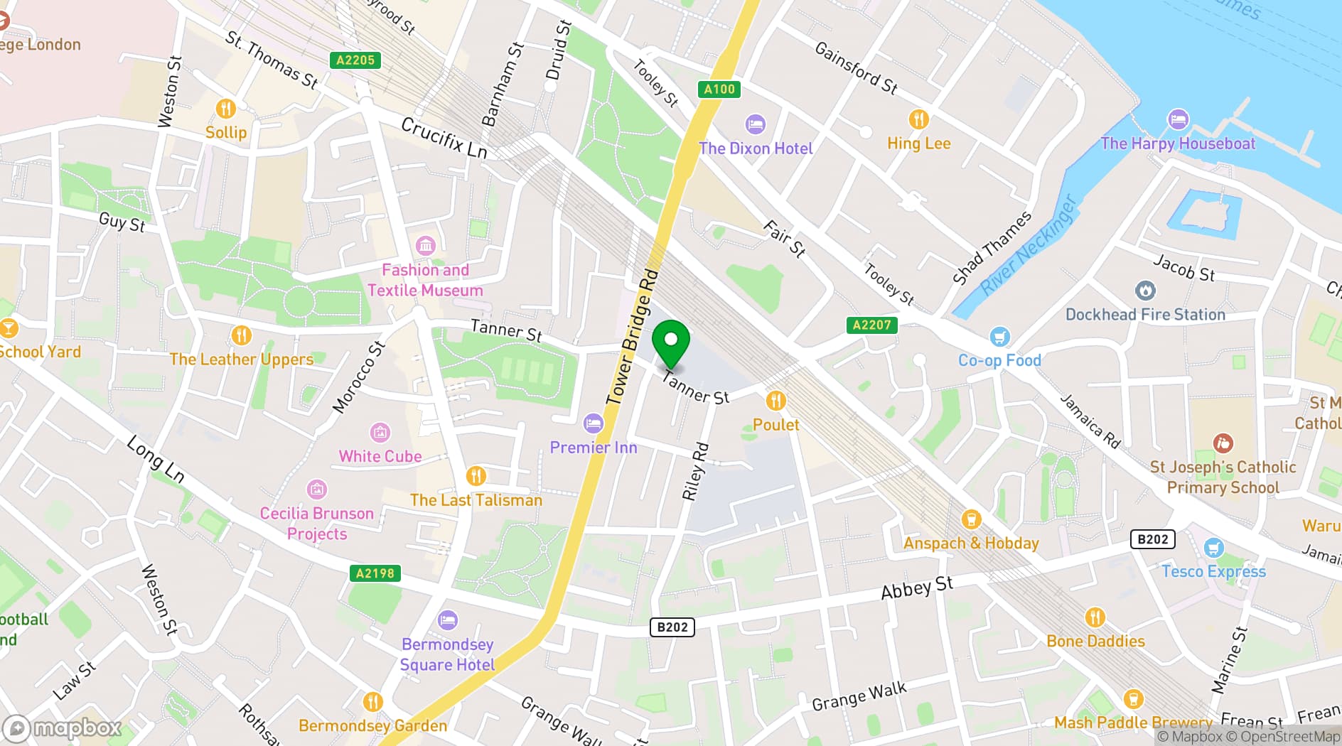 Map showing 47/49 Tanner Street