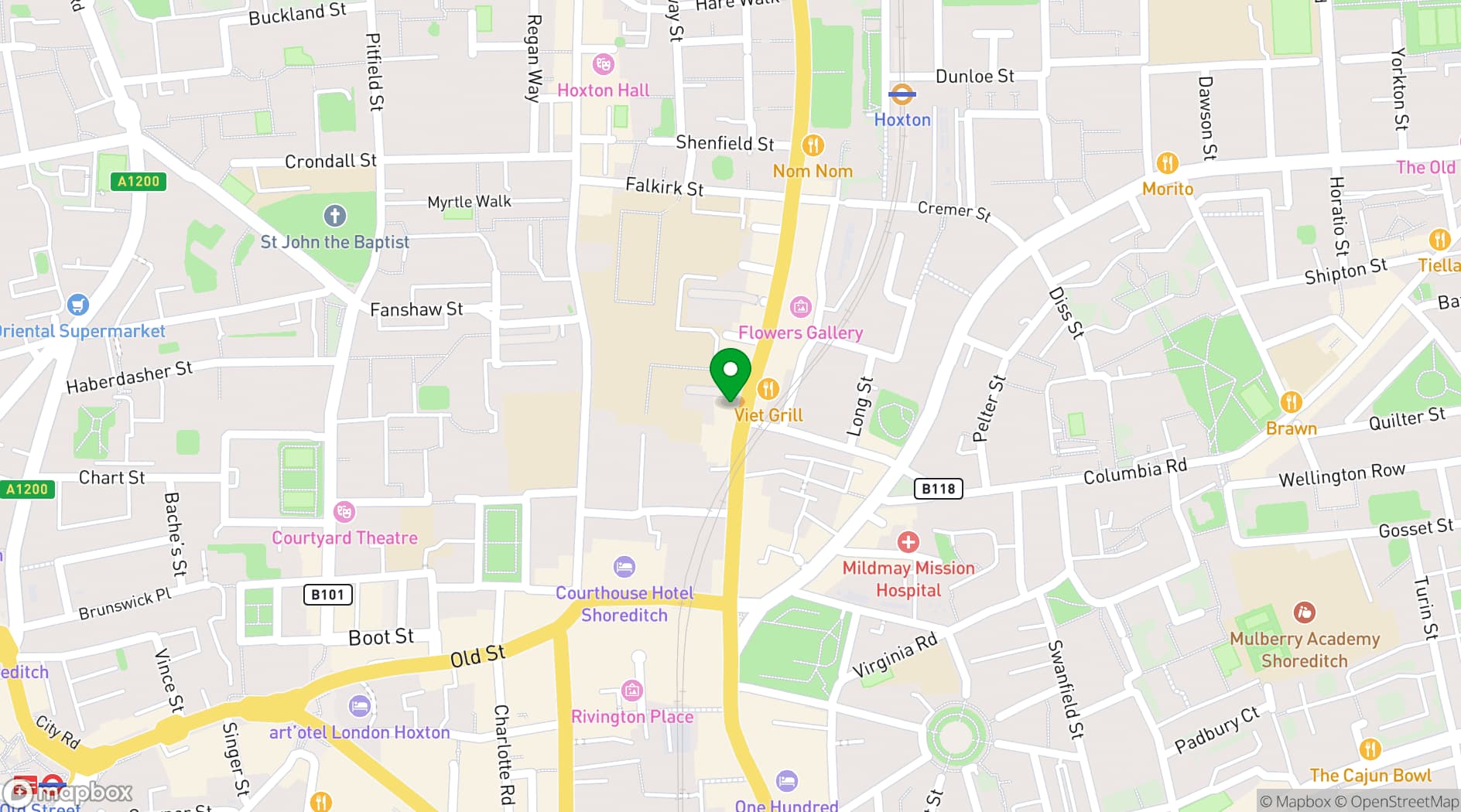 Map showing Basing House