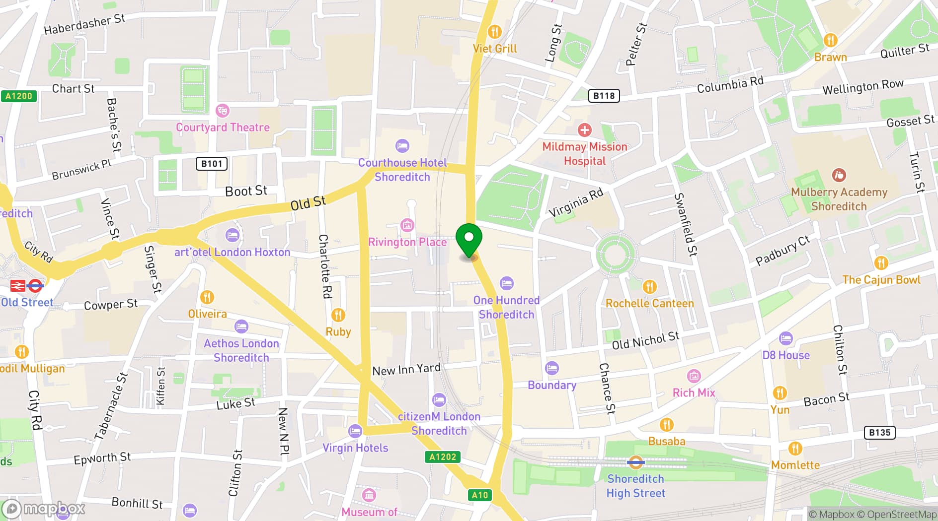 Map showing Aura X