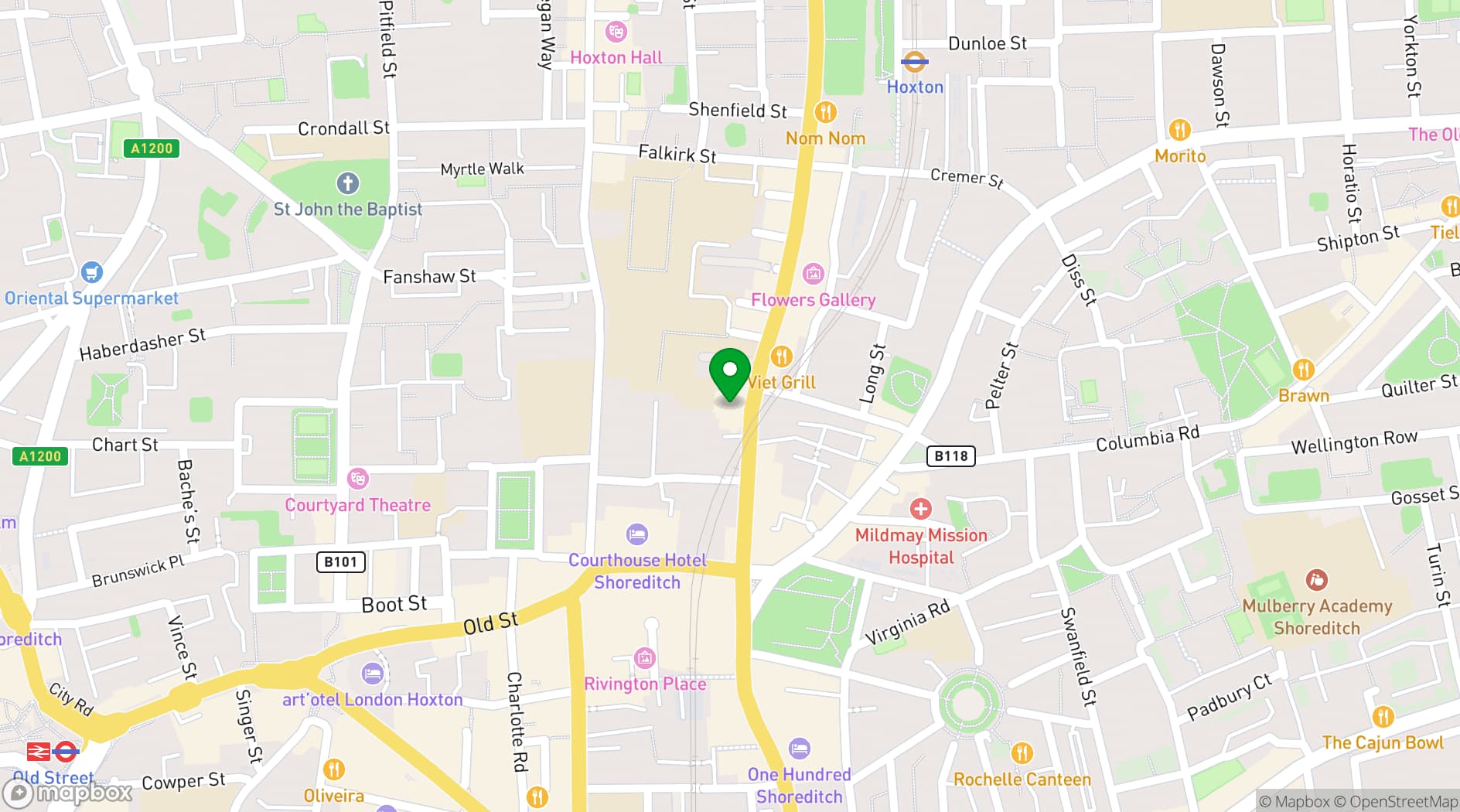 Map showing TT Studios