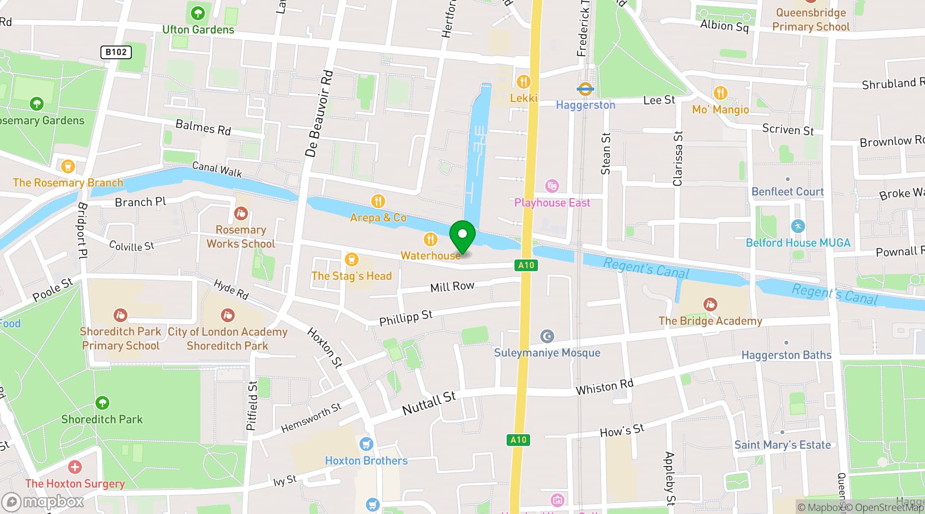 Map showing U7 Lounge