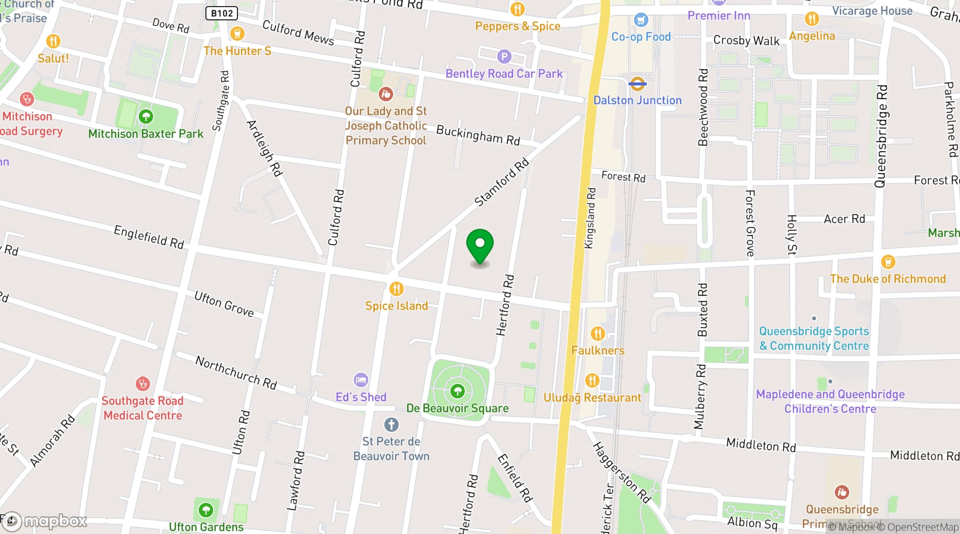 Map showing ESEA Community Centre