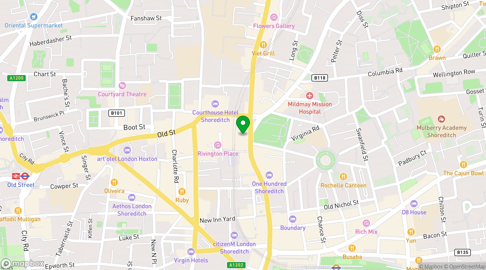 Map showing Buzzspace