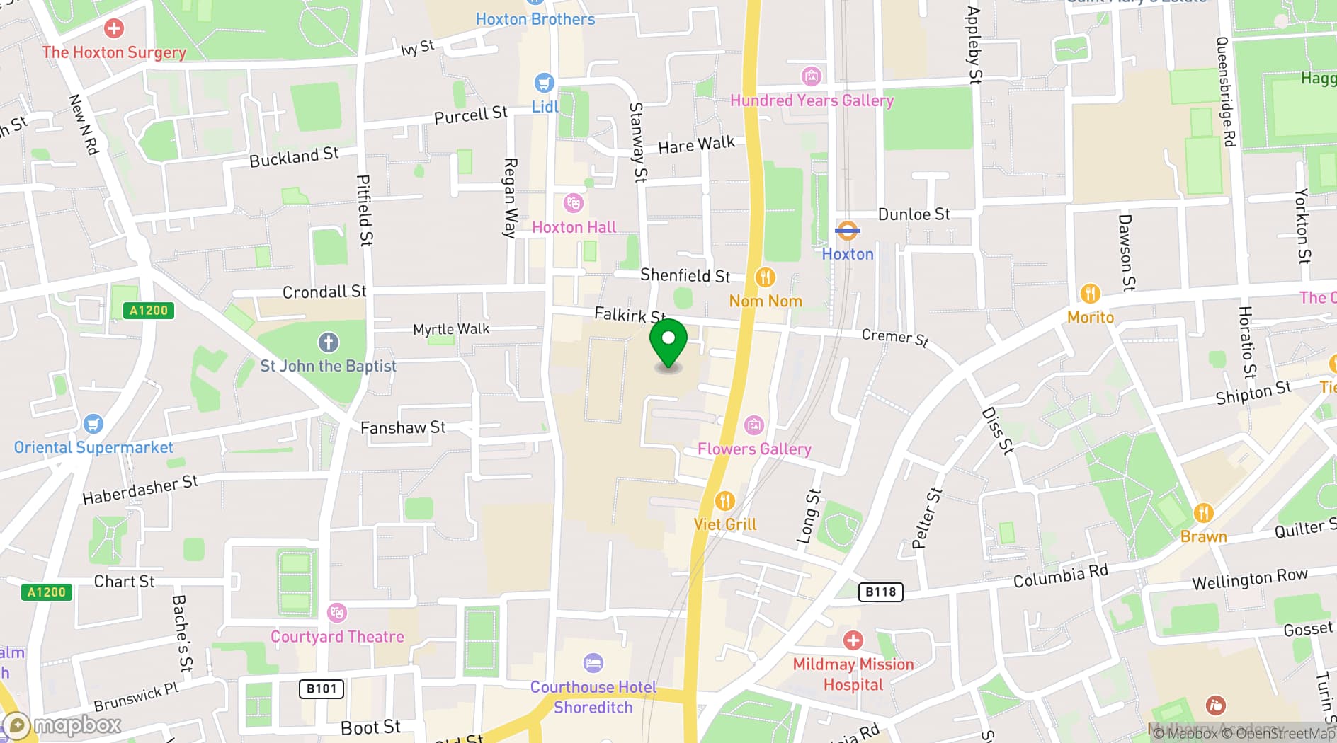 Map showing Pulse Social Sports Group CIC